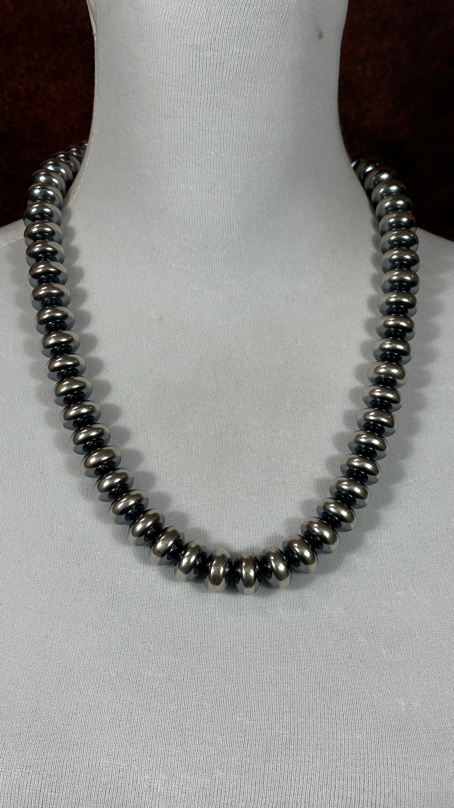 24" 16MM Rondelle Sterling Pearls