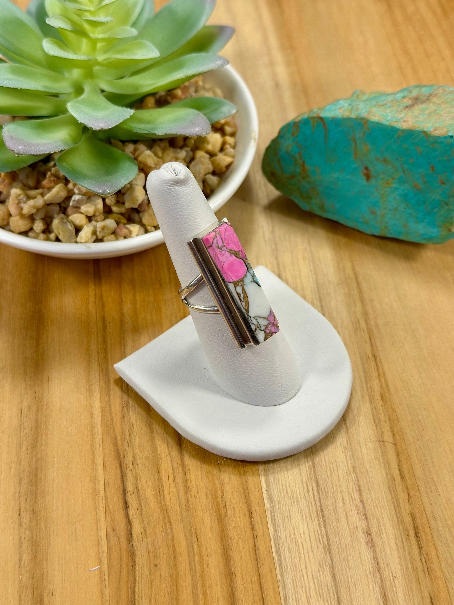 Cotton Candy Bar Sterling Silver Ring