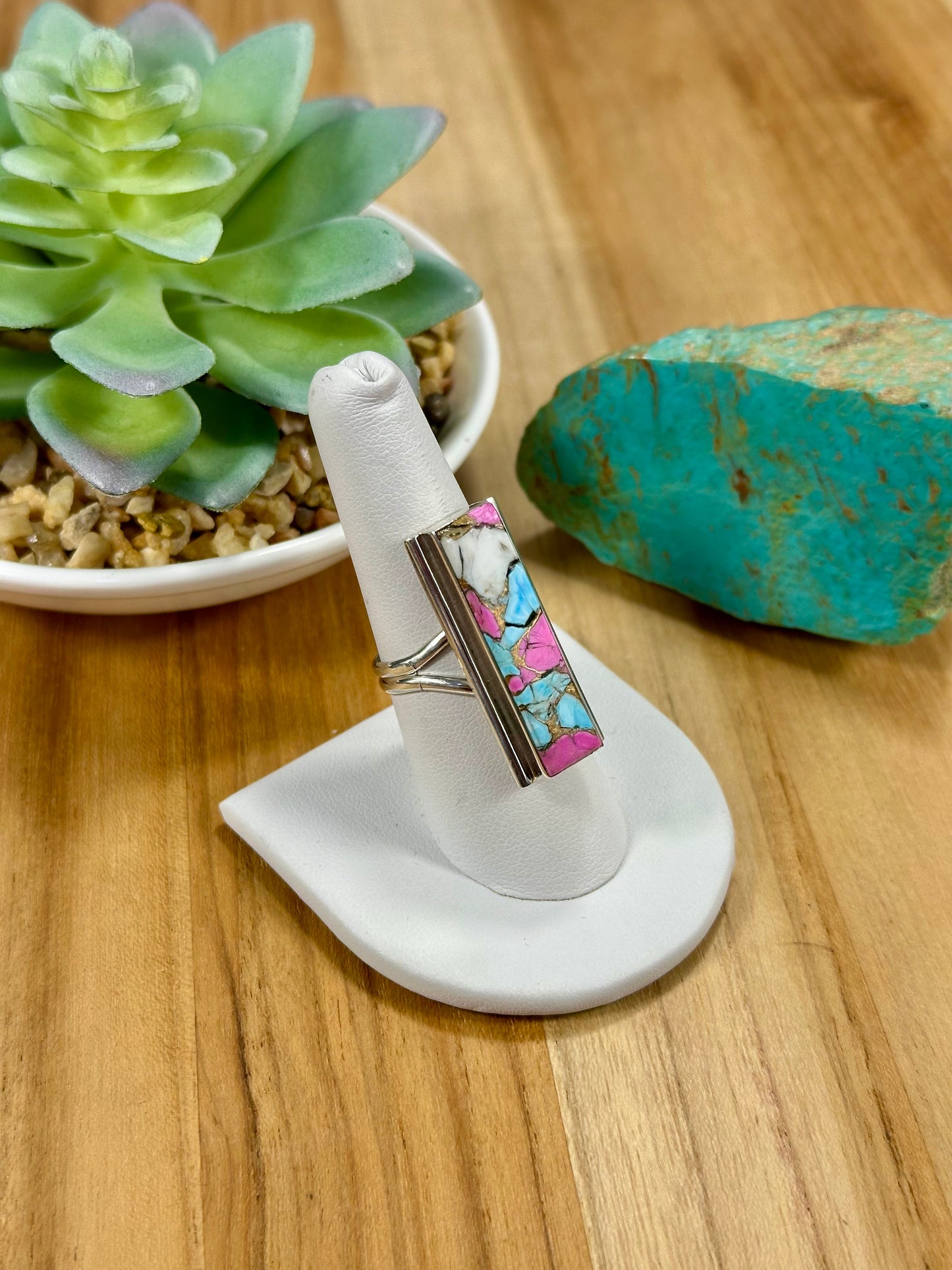 Cotton Candy Bar Sterling Silver Ring