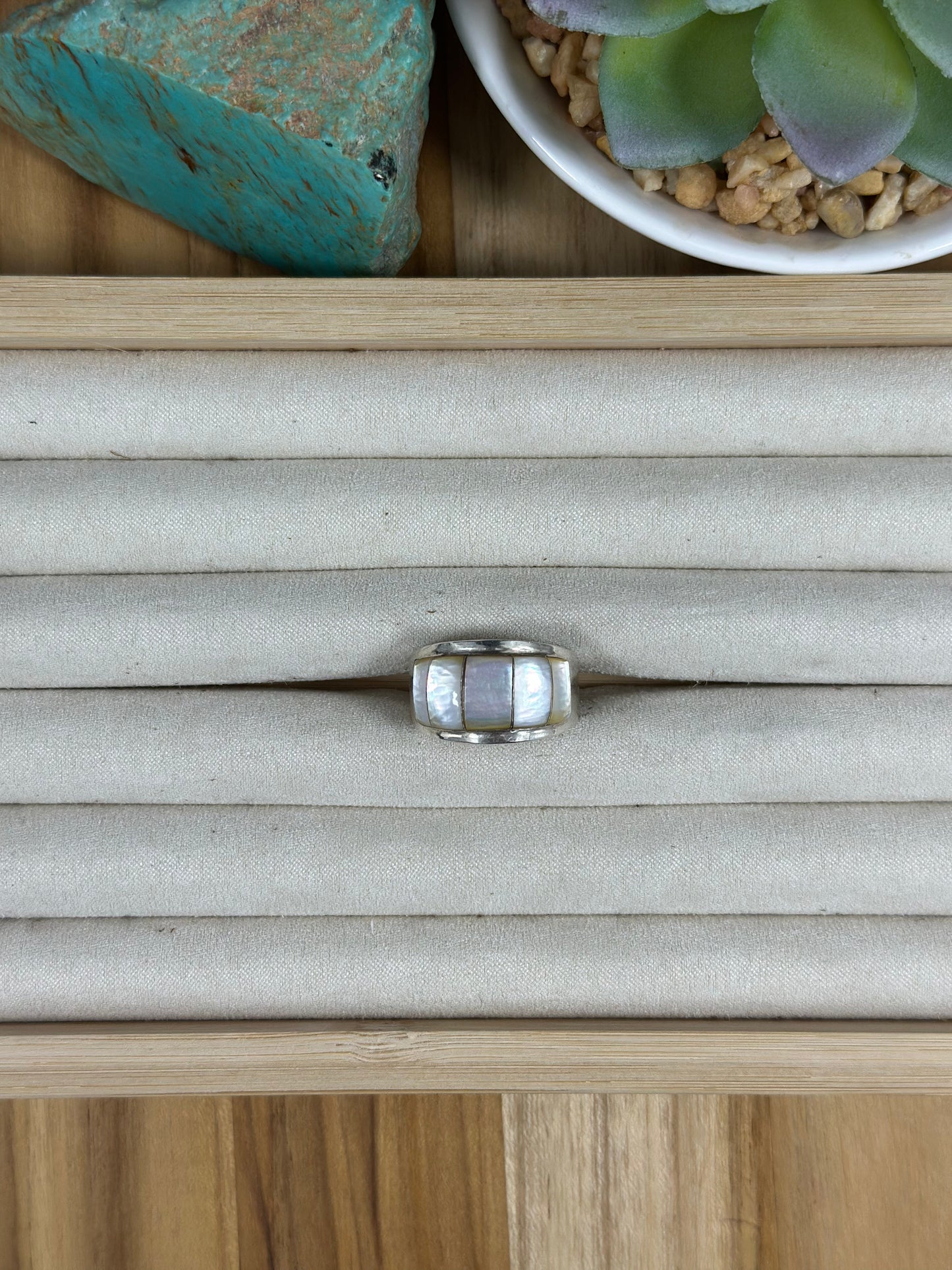 Men's opal Inlay Ring
