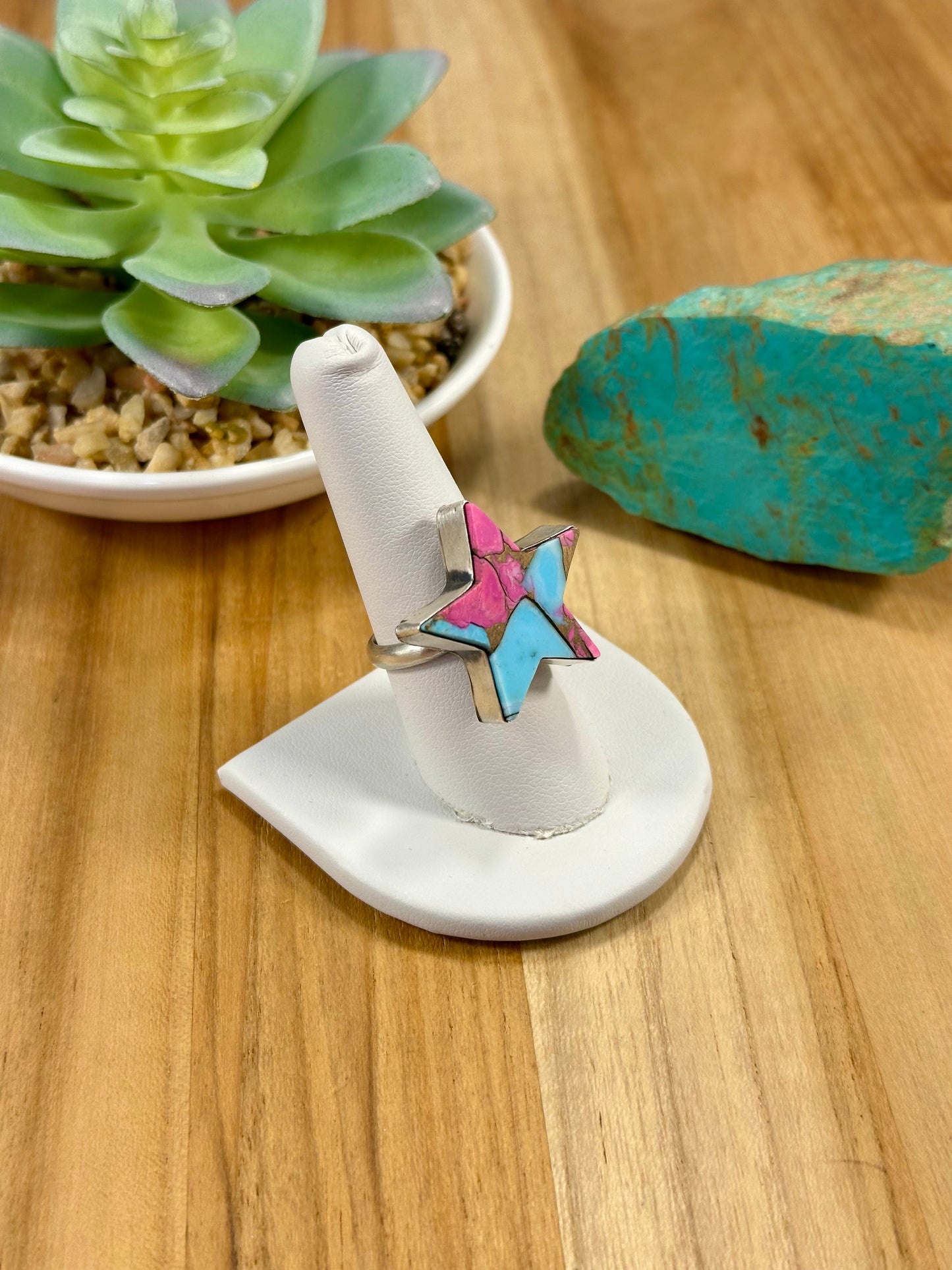 Cotton Candy Star Sterling Silver Ring