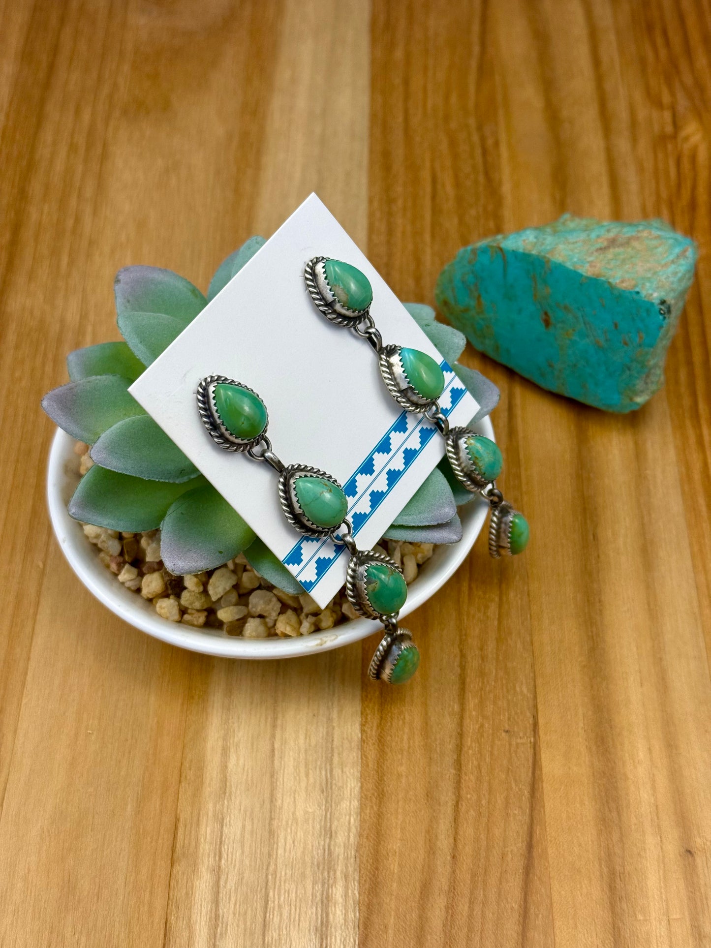 Kingman Turquoise 4 Stone Earrings