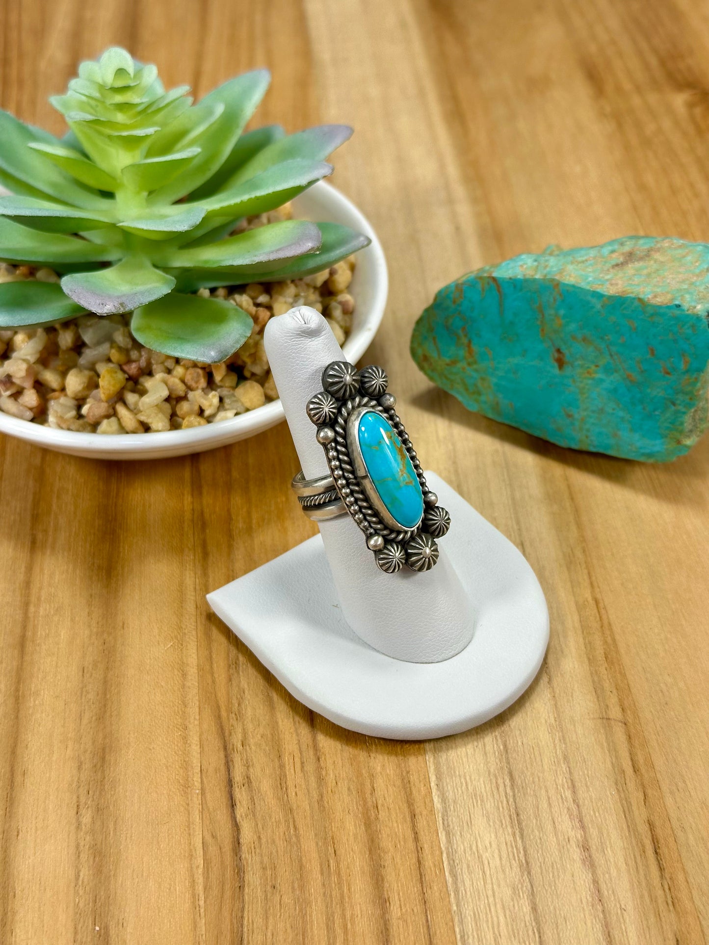 Kingman Turquoise Oval Sterling Silver Ring
