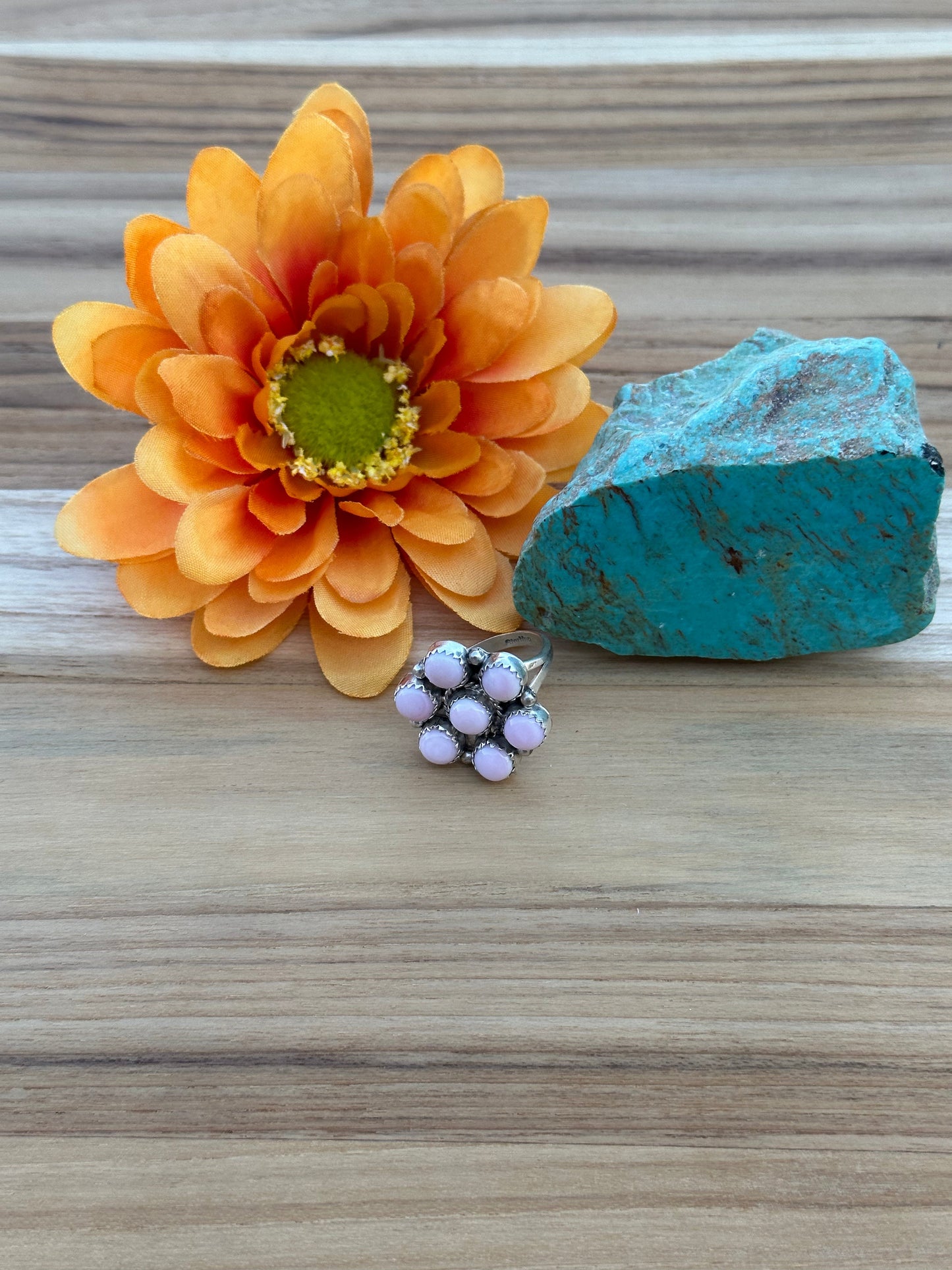 Pink Conch Flower Ring
