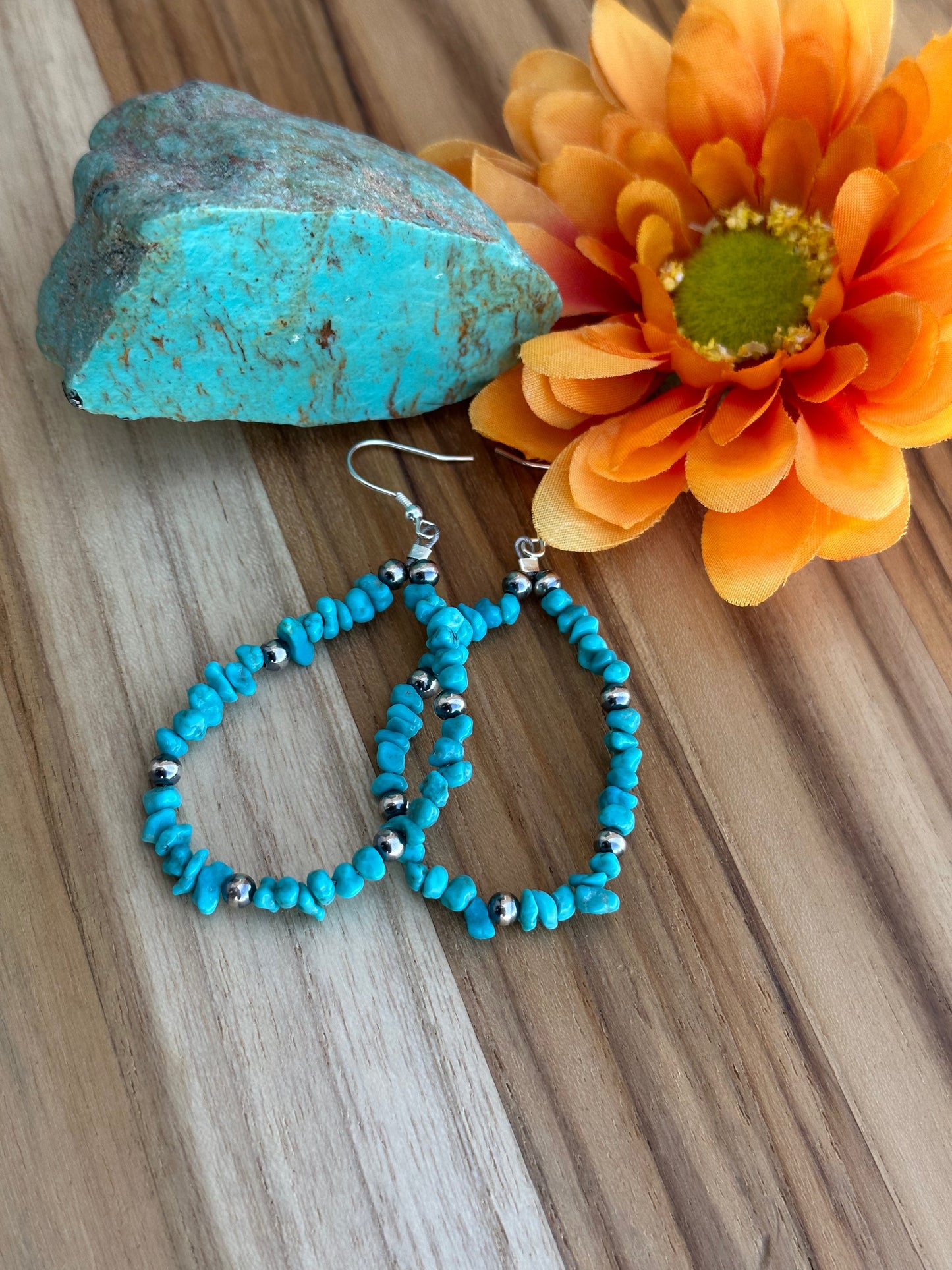 Kingman Turquoise Dangle Earrings