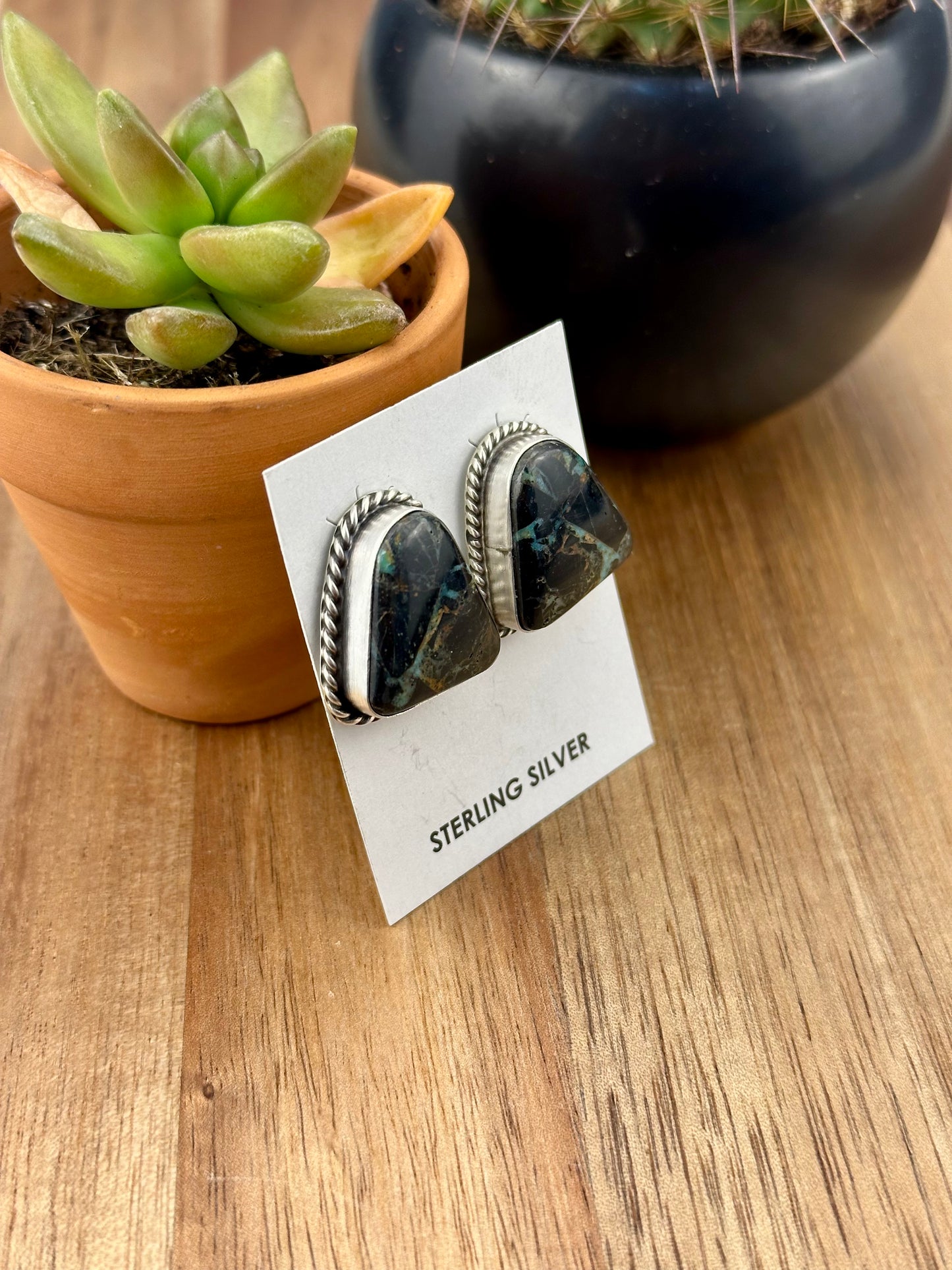 Blackjack Triangle Stud Earrings