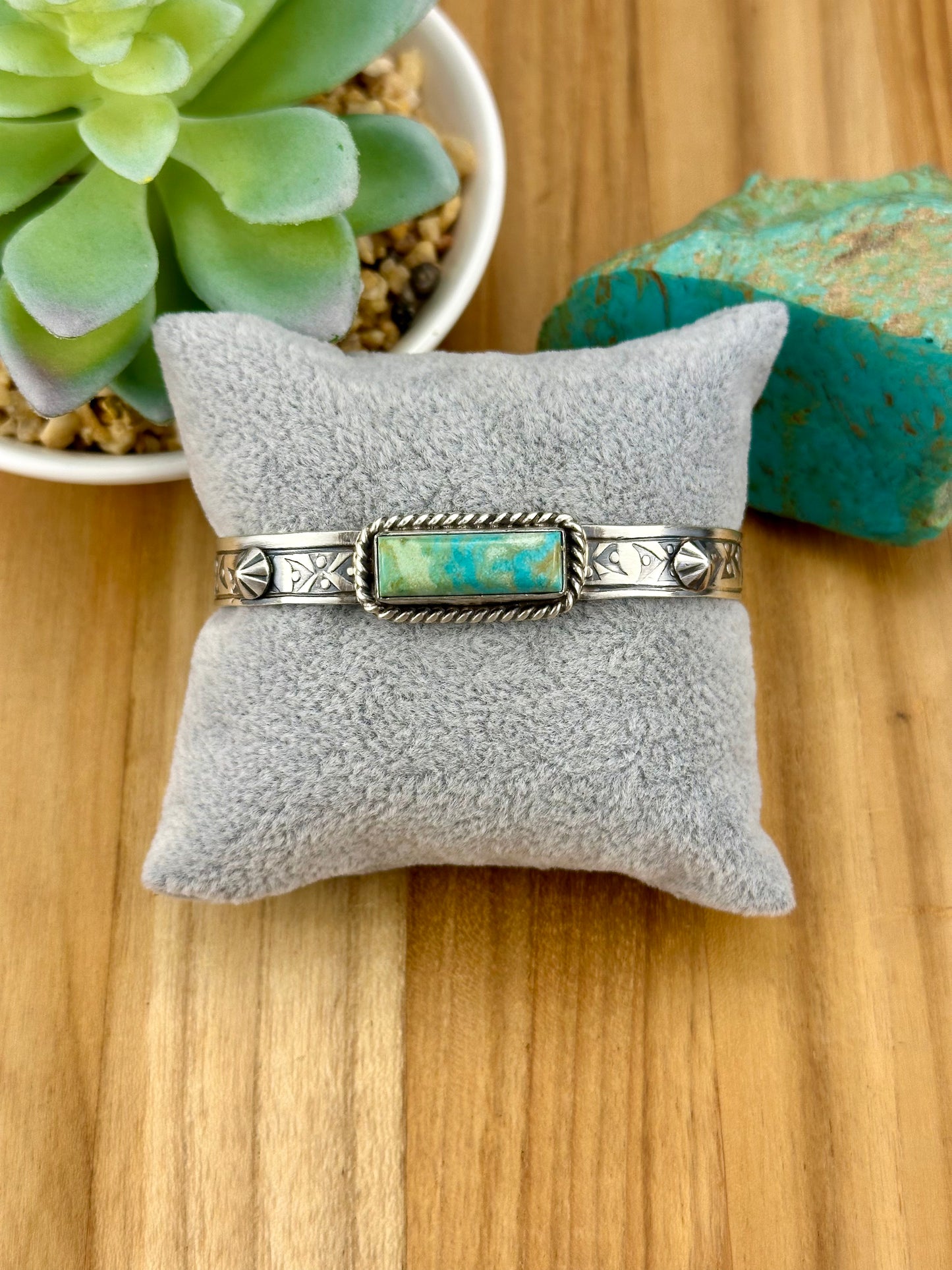 Kingman Turquoise Bar Sterling Silver Cuff