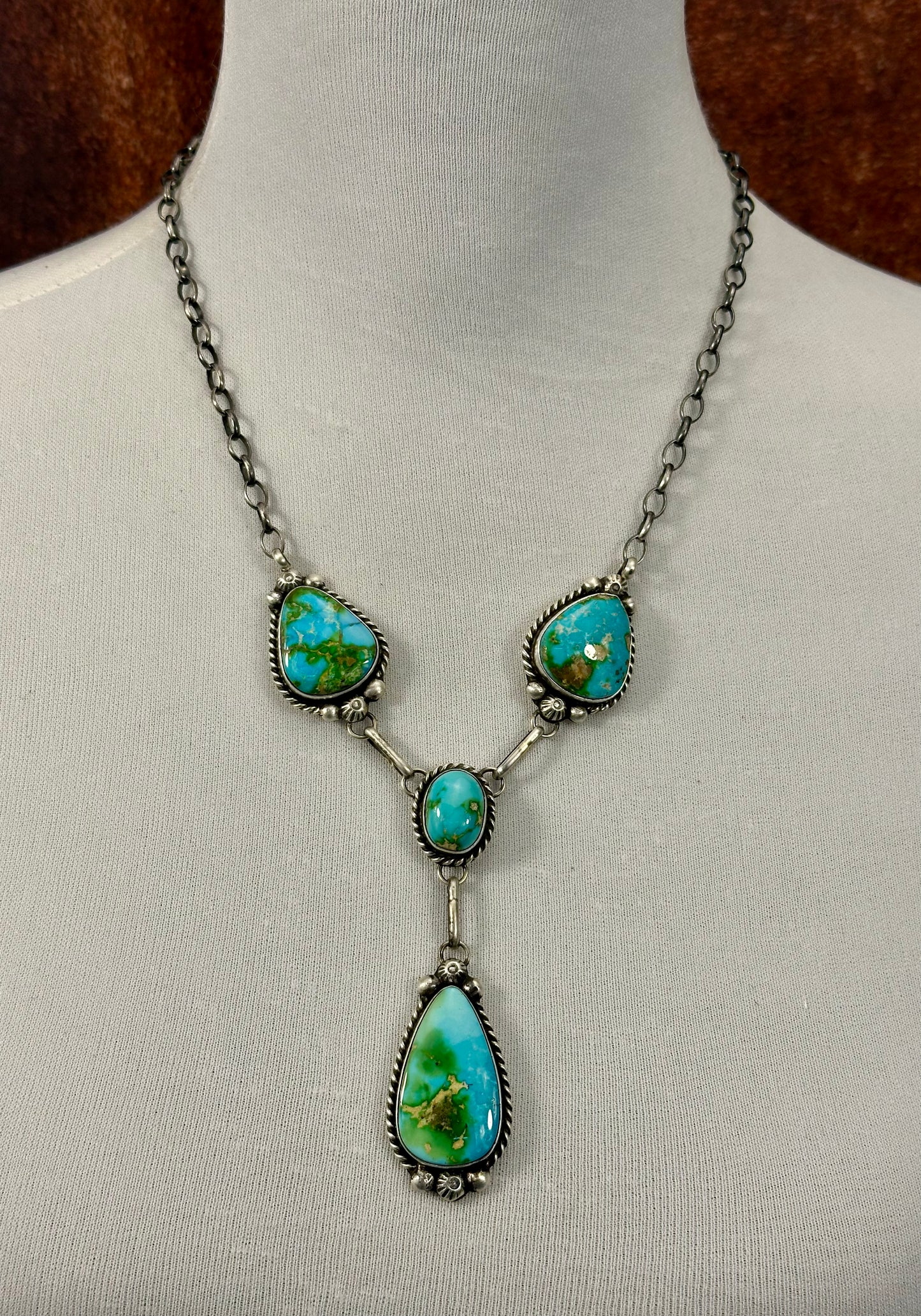 Sonoran Gold Turquoise Mini Lariat Necklace Set