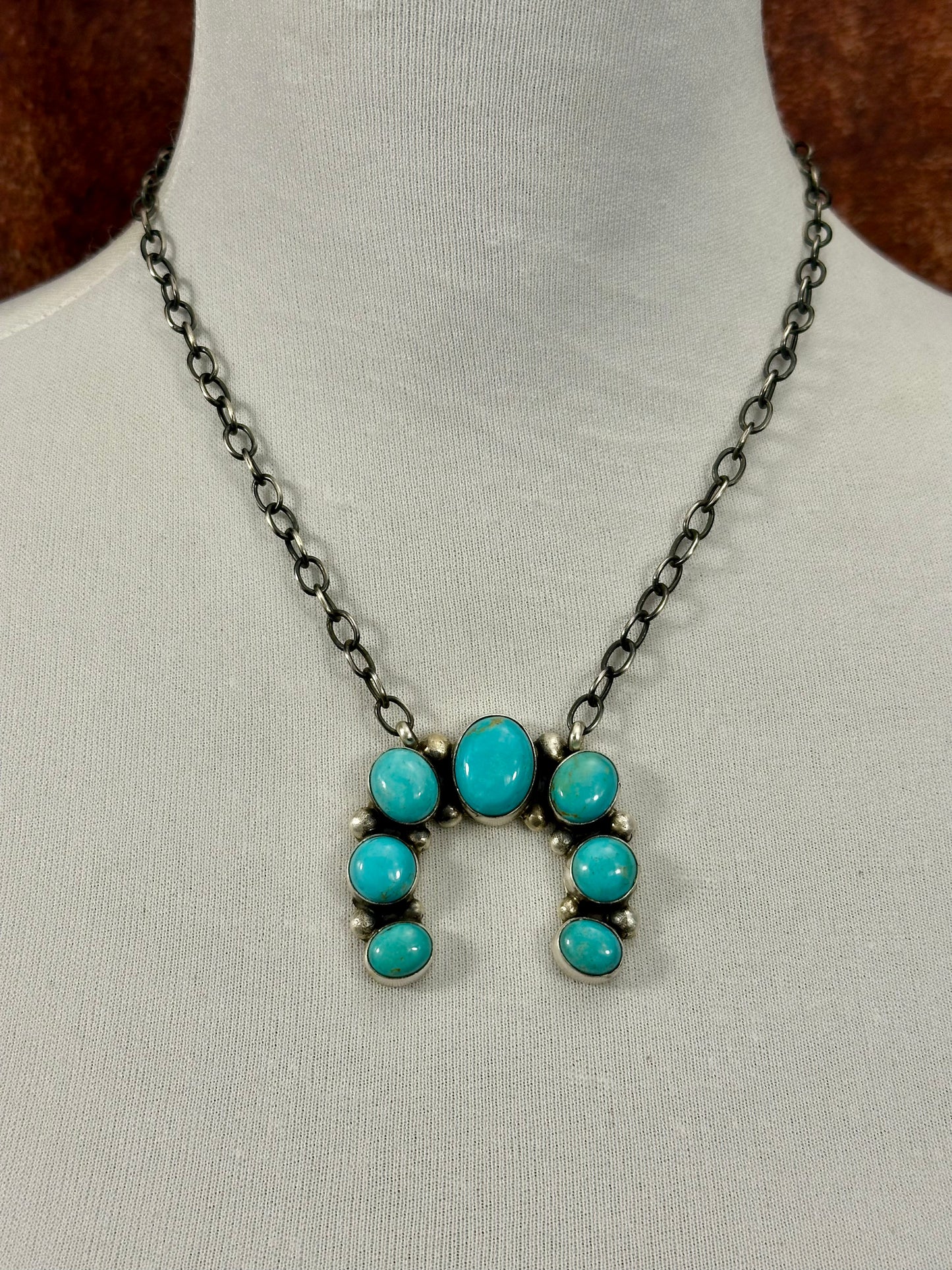 Kingman Turquoise Naja Necklace