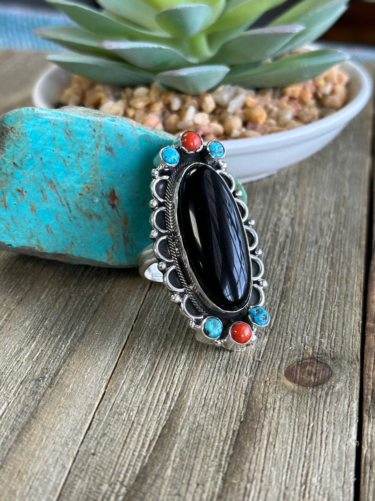 Black Onyx Sterling Silver Ring