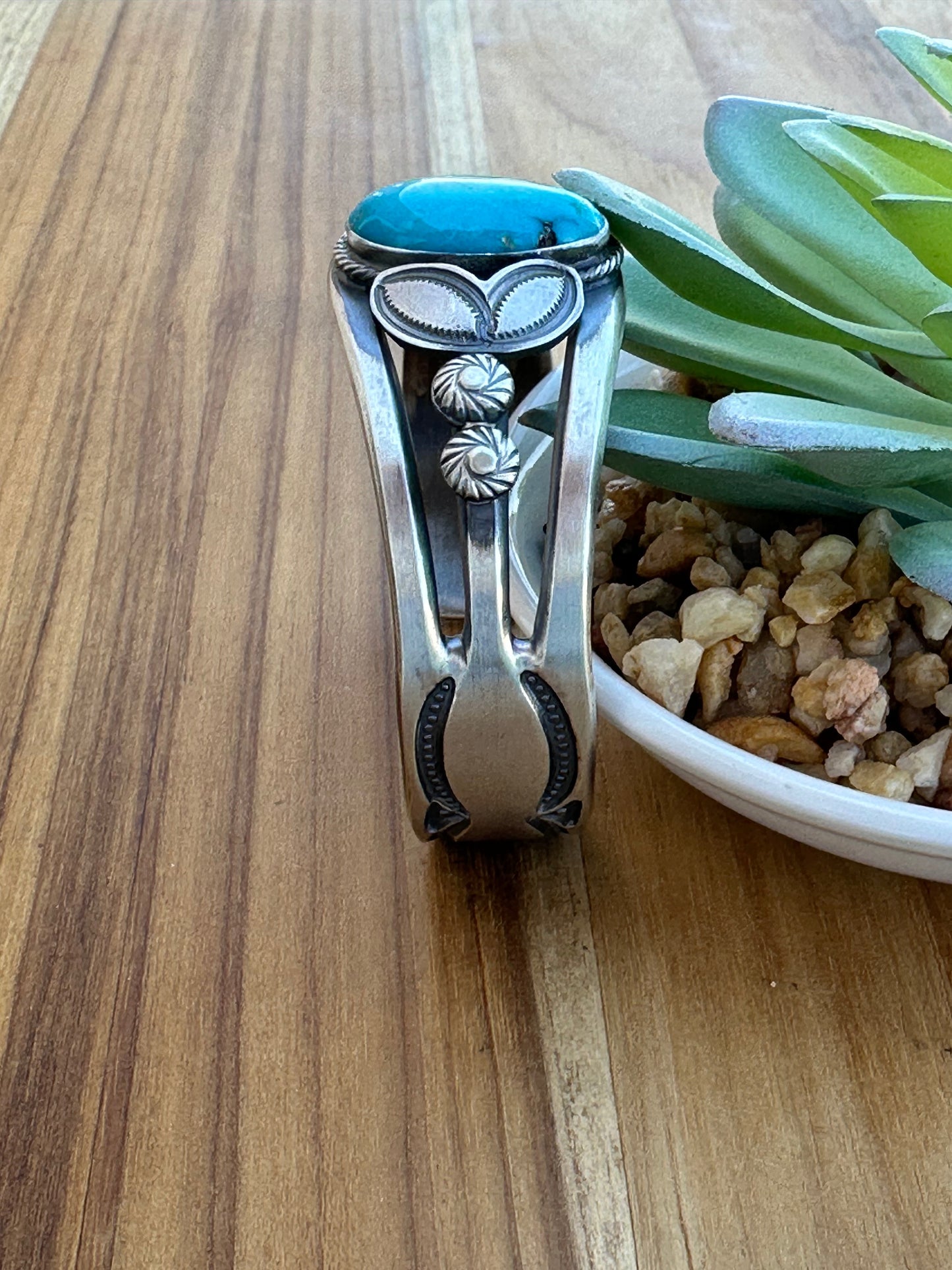 Kingman Single Stone Sterling Cuff