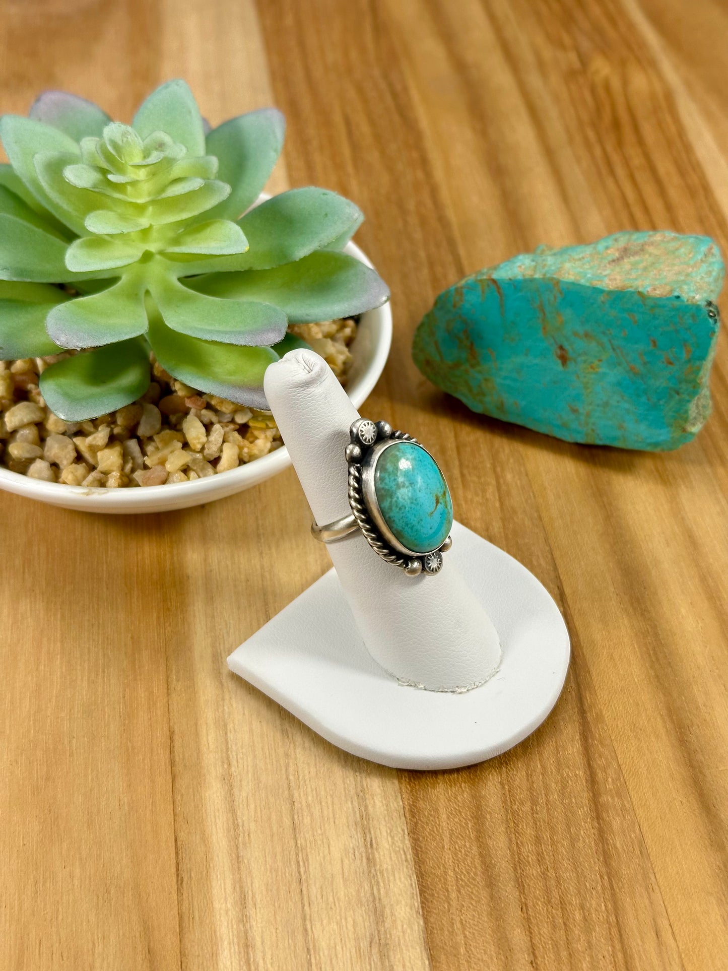 Kingman Turquoise Single Stone Ring