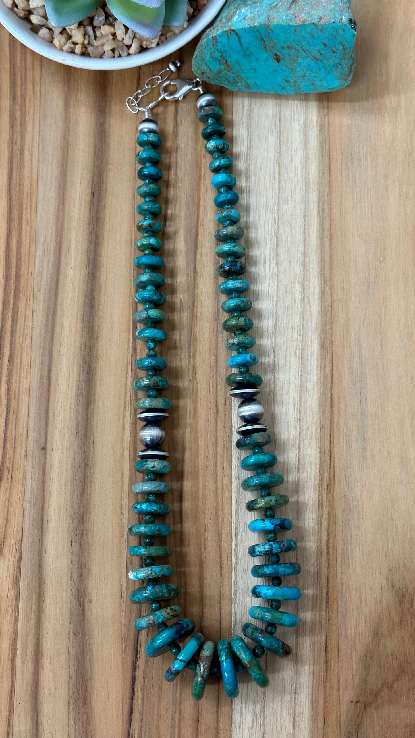 Kingman Turquoise Chip Necklace