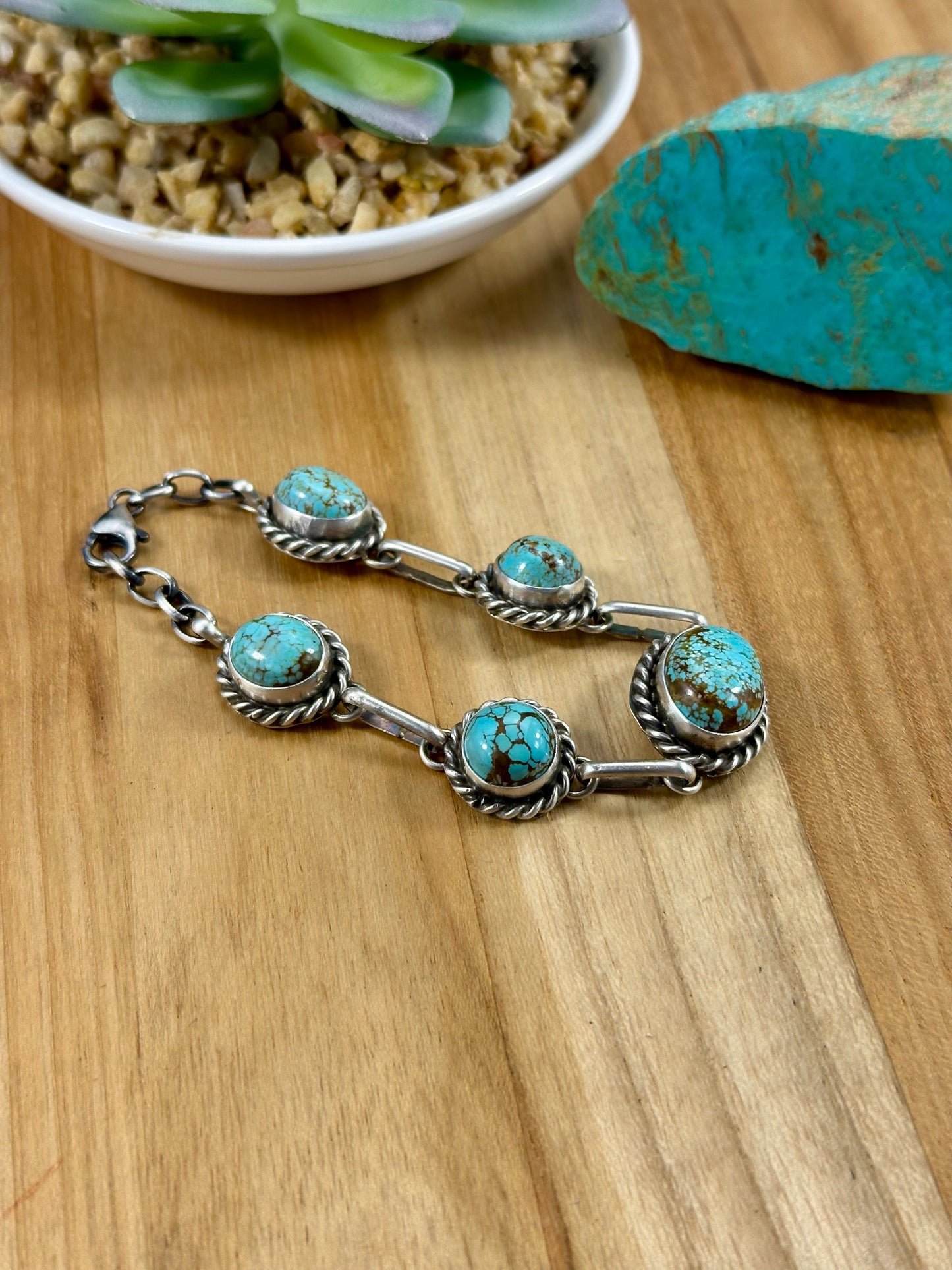 #8 Turquoise 5 Stone Bracelet