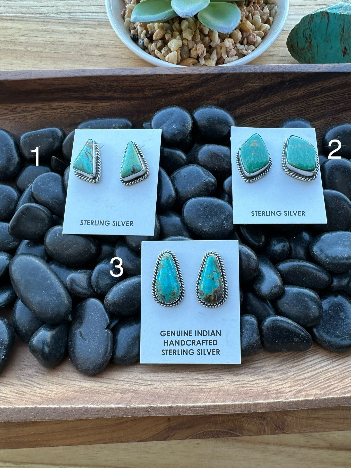 Kingman Turquoise Stud Earrings
