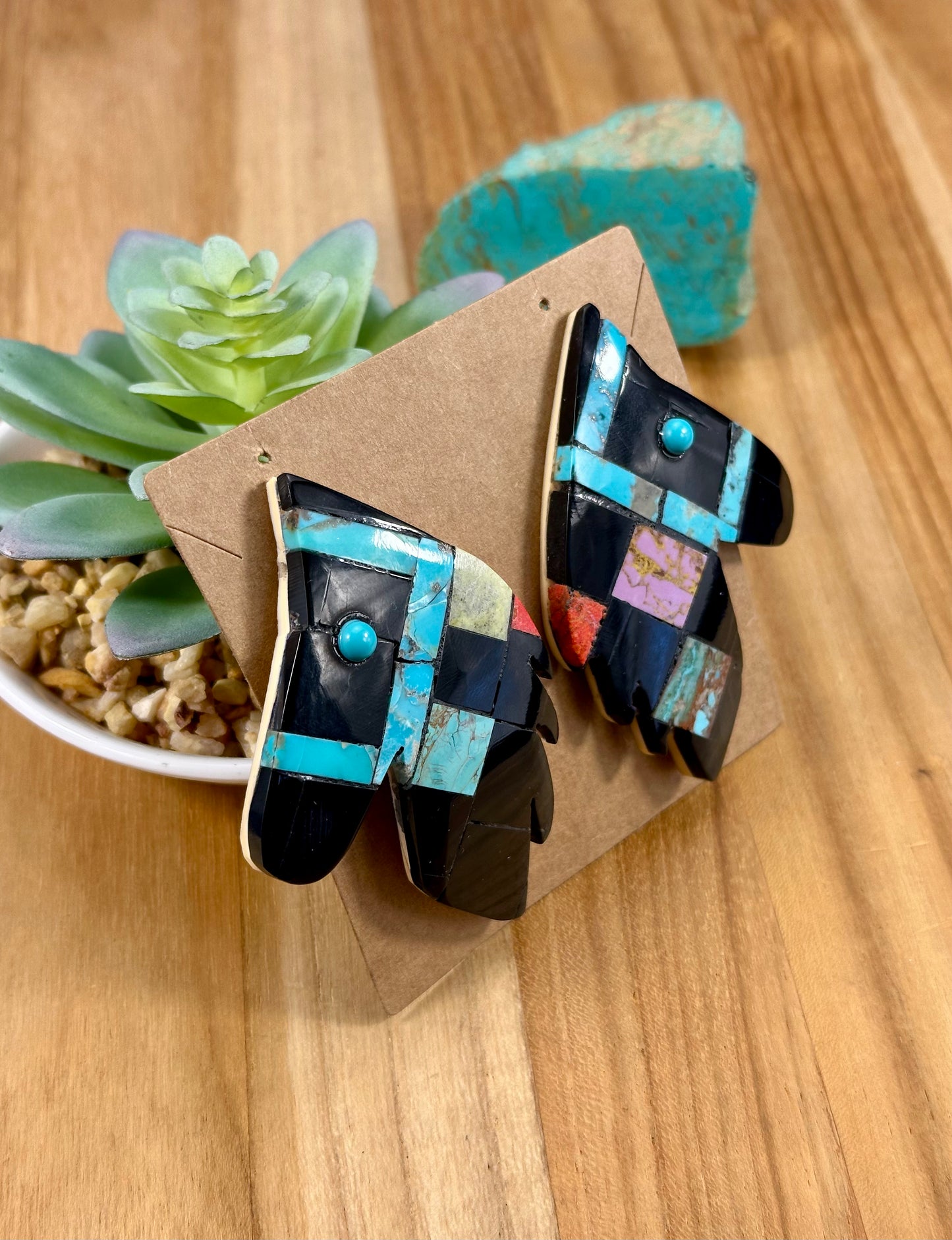 Inlay Horse Earrings