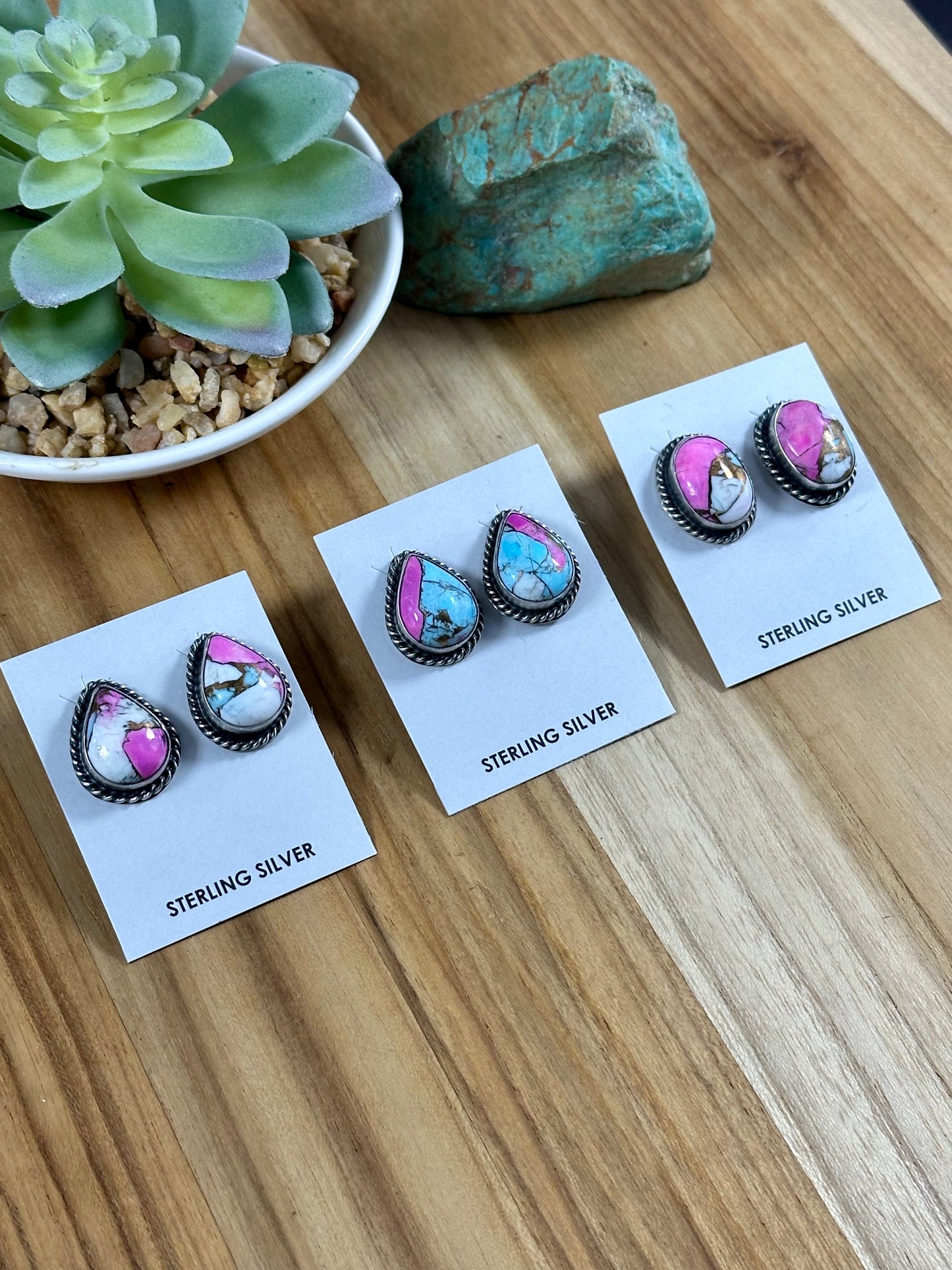 Cotton Candy Studs