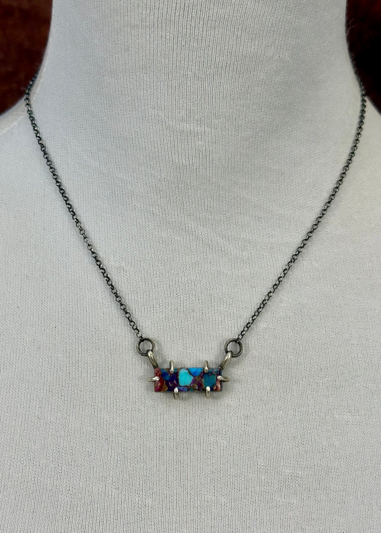 Purple Dahlia Sterling Waterproof Necklace