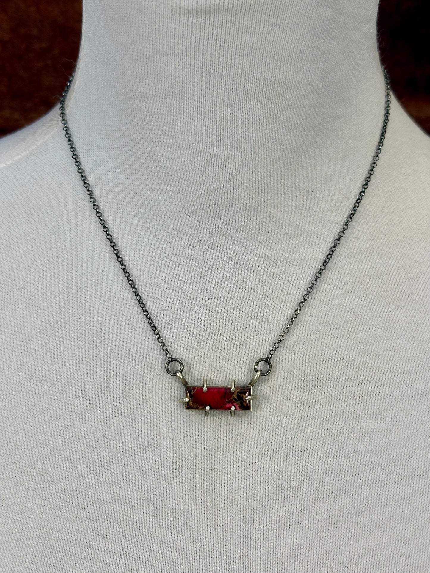 Dahlia Rose Sterling Waterproof Bar Necklace