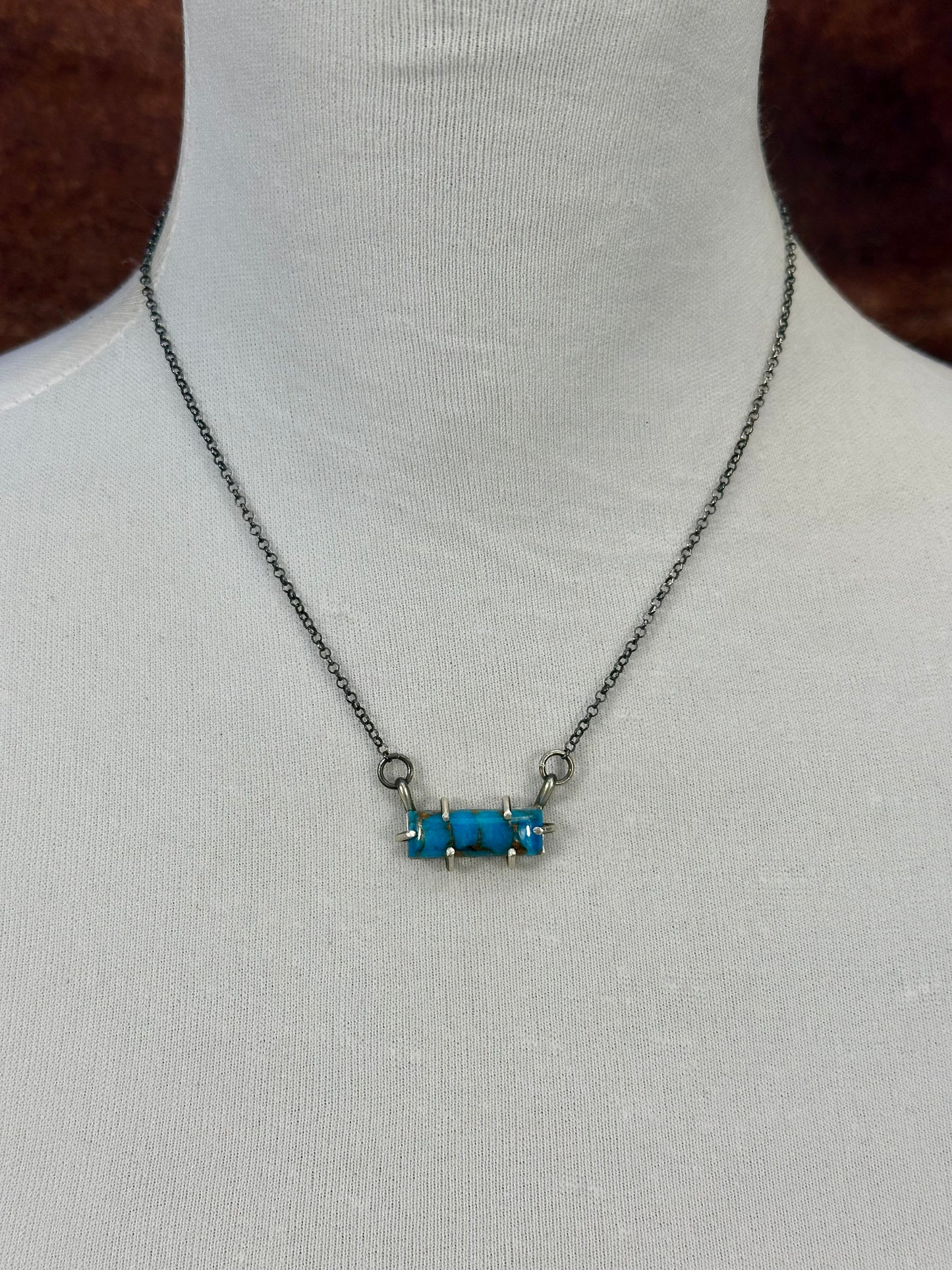 Dahlia Sterling Waterproof Bar Necklace