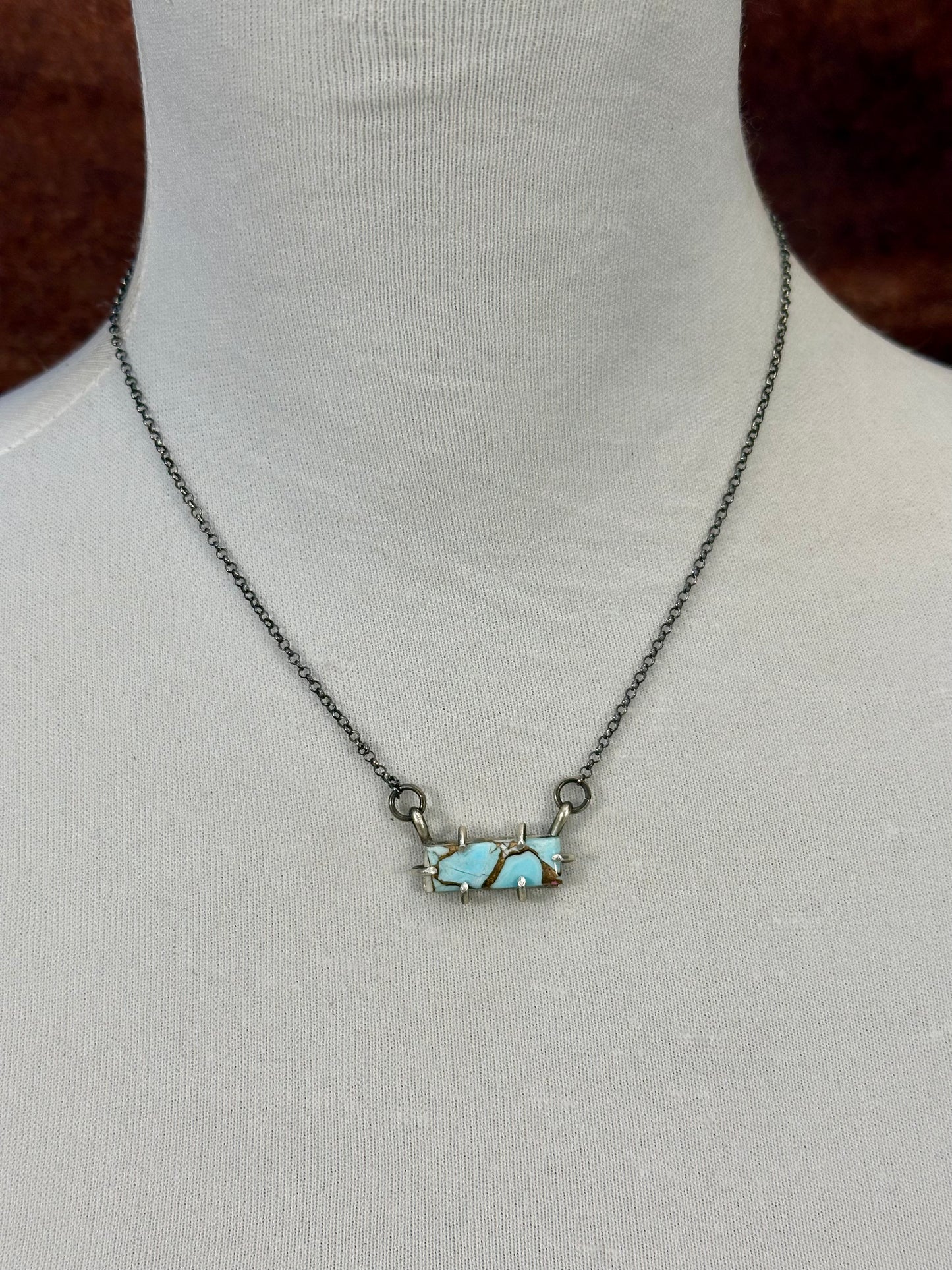 Cotton Candy Sterling Waterproof Bar Necklace