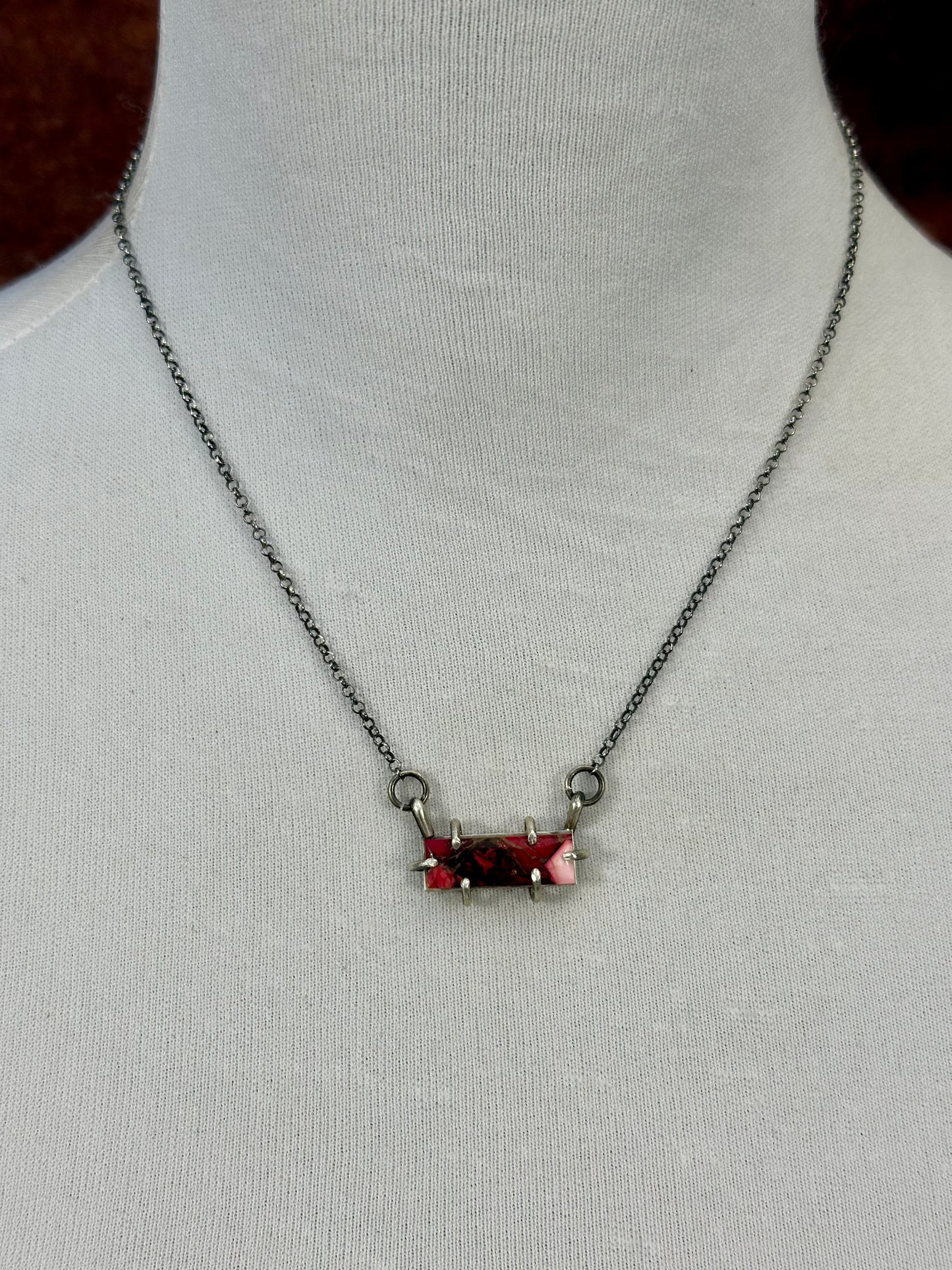 Dahlia Rose Sterling Waterproof Bar Necklace