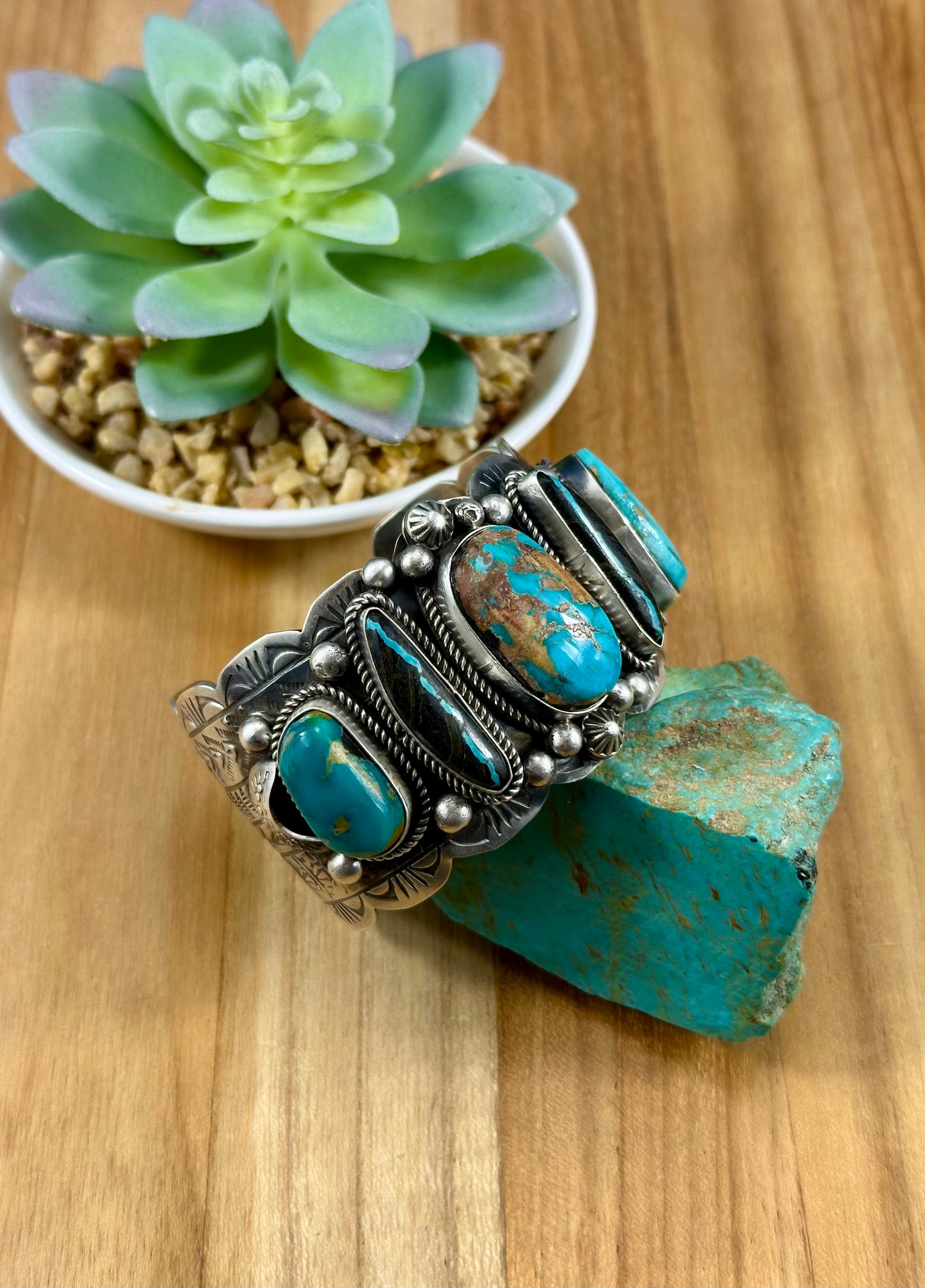 Royston & Blackjack Turquoise Sterling Cuff