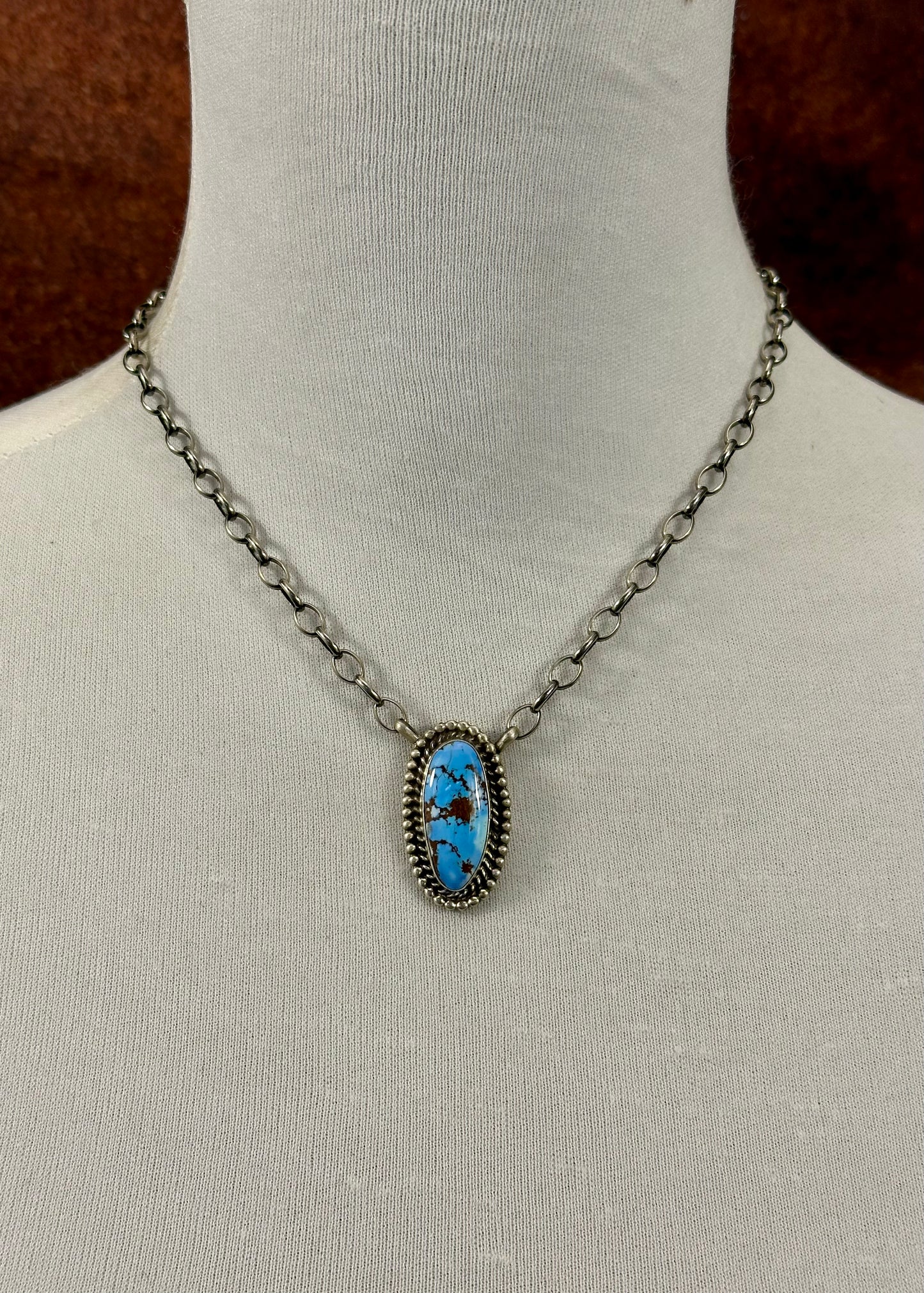 Golden Hills Oval Pendant Necklace