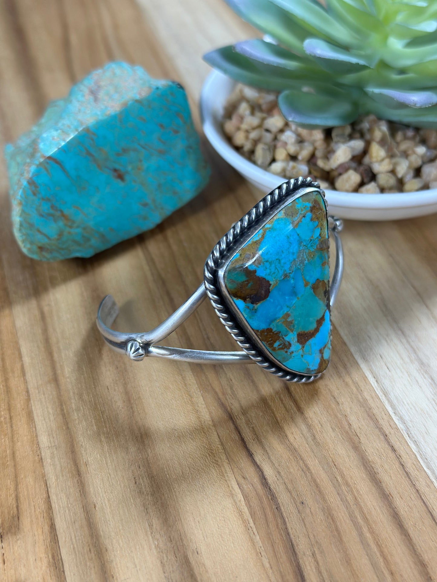 Kingman Turquoise Sterling Silver Cuff
