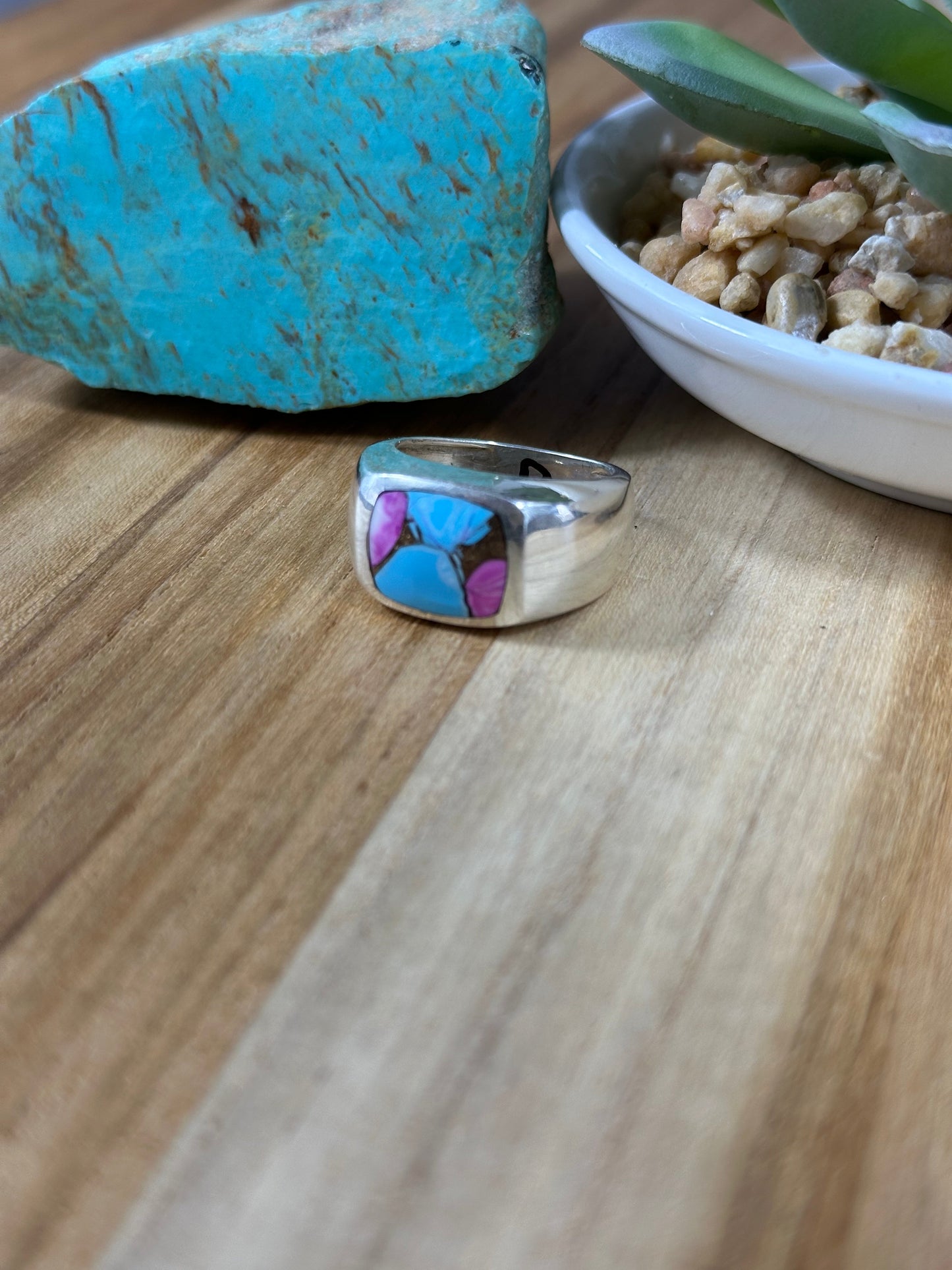 Signet Cotton Candy Inlay Rings