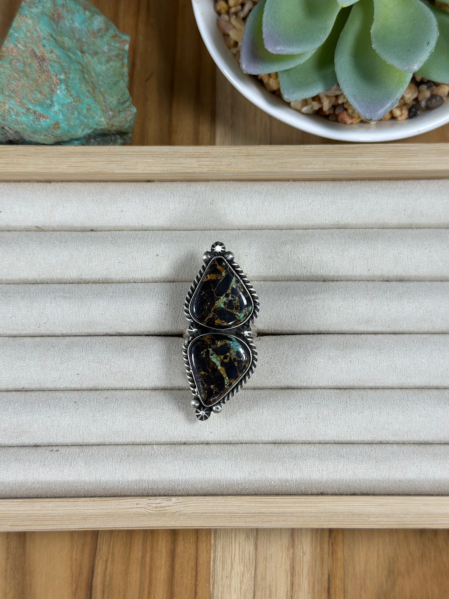 2 Stone Black Jack Ring