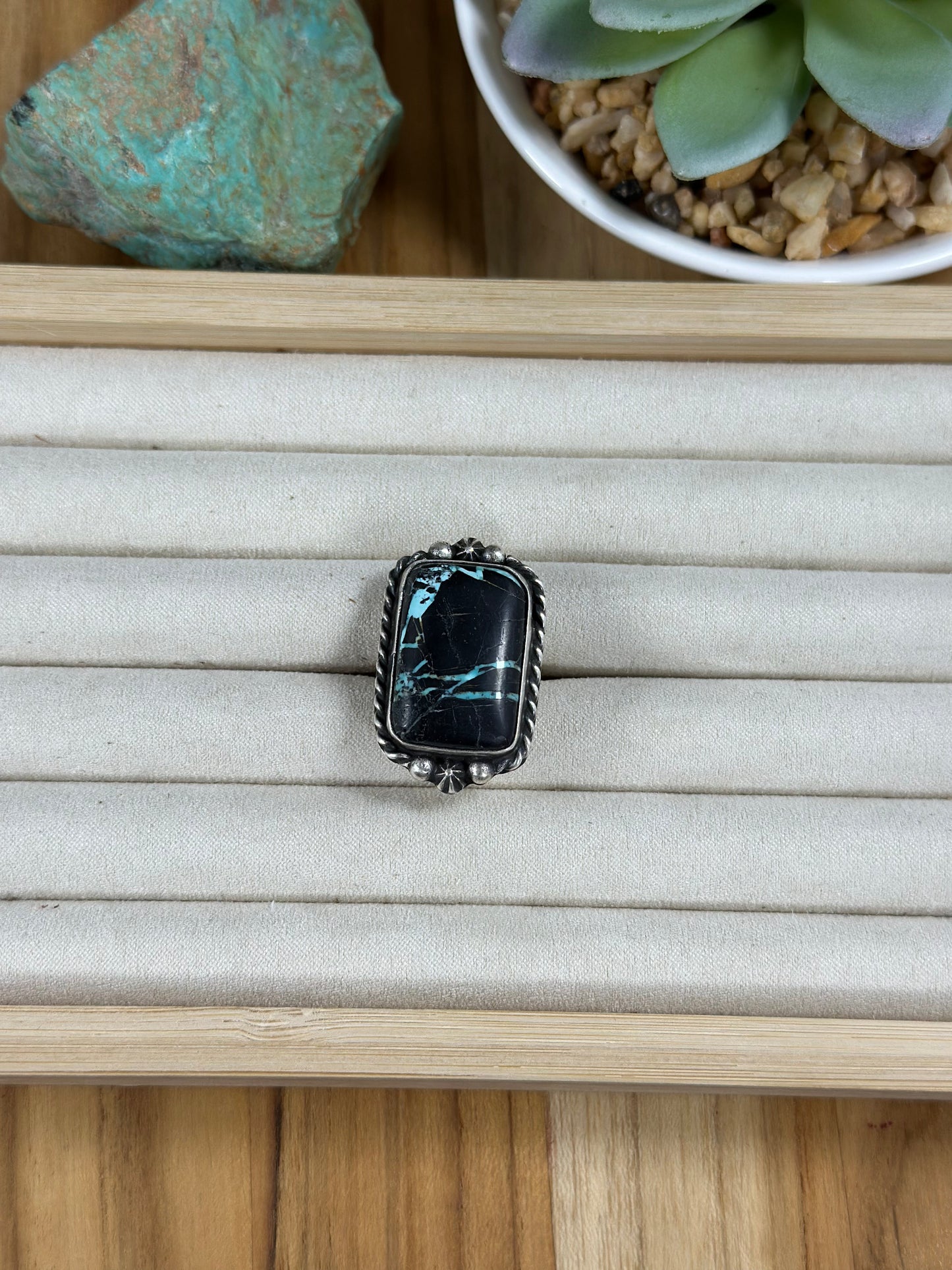 Black Jack Adjustable Square Ring