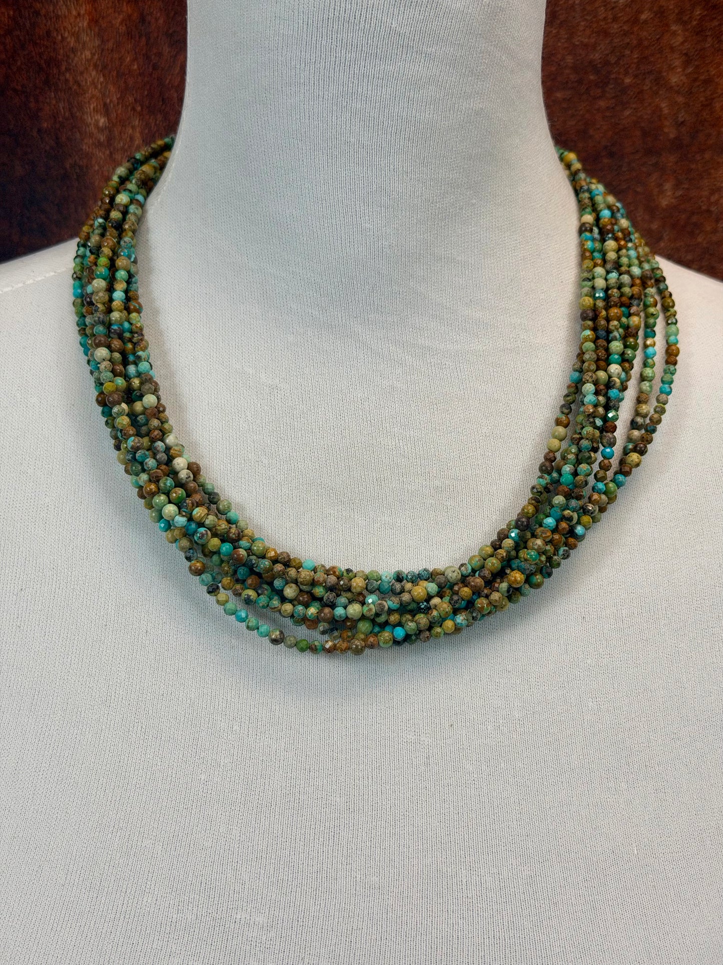 Kingman Turquoise Multi Strand Necklace