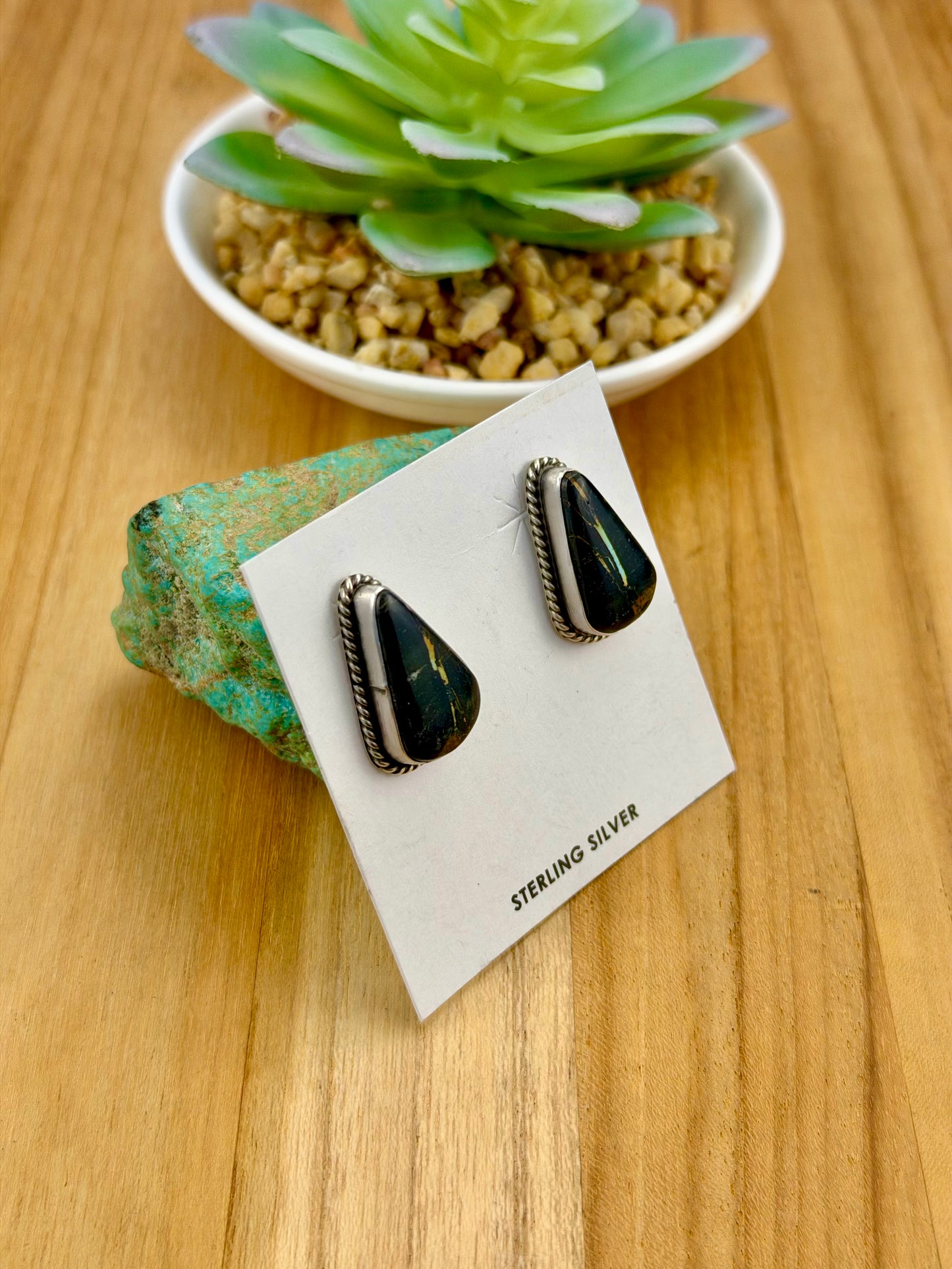 Blackjack Triangle Stud Earrings