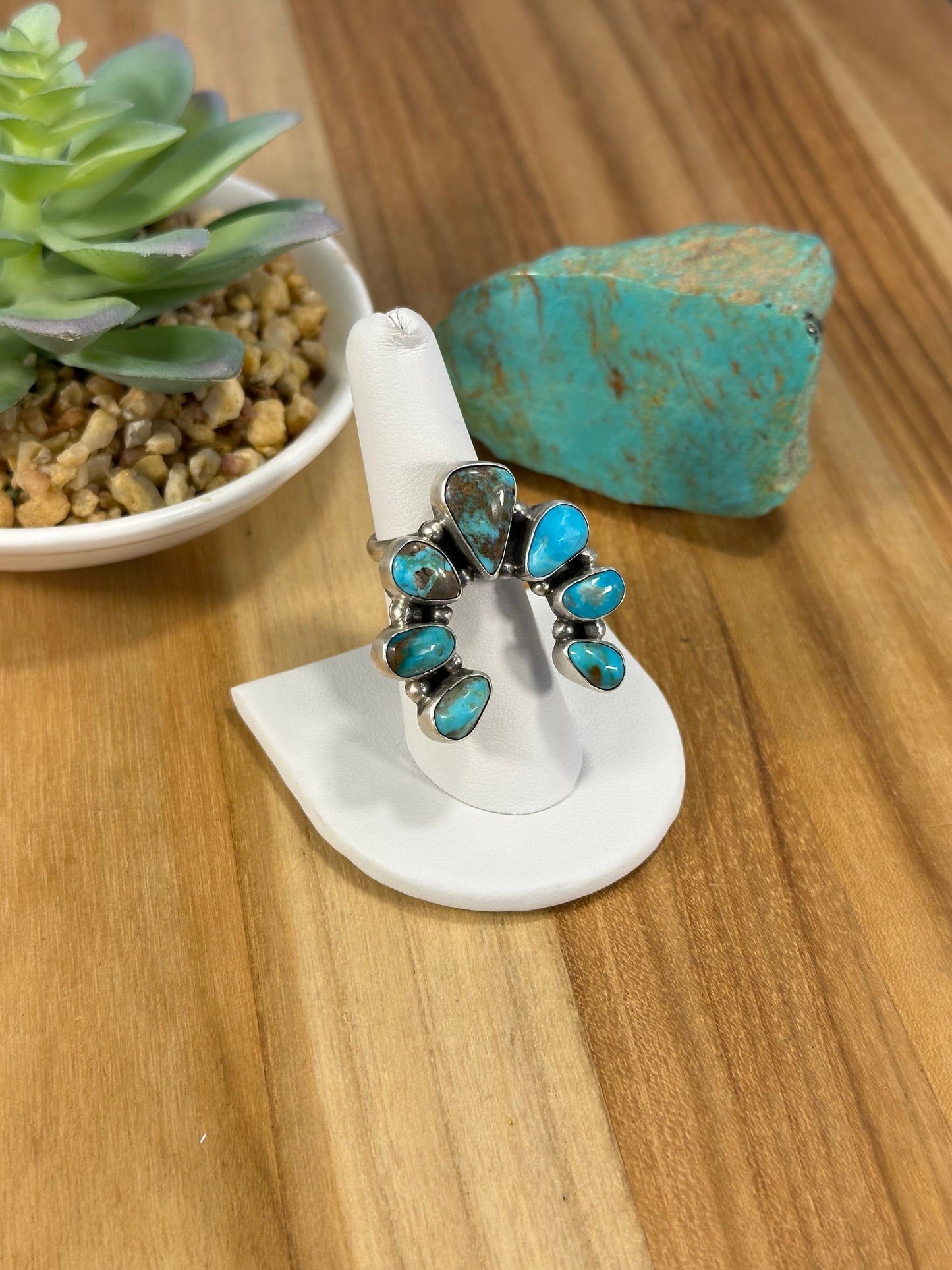 Half Cluster 7 Stone Kingman Ring