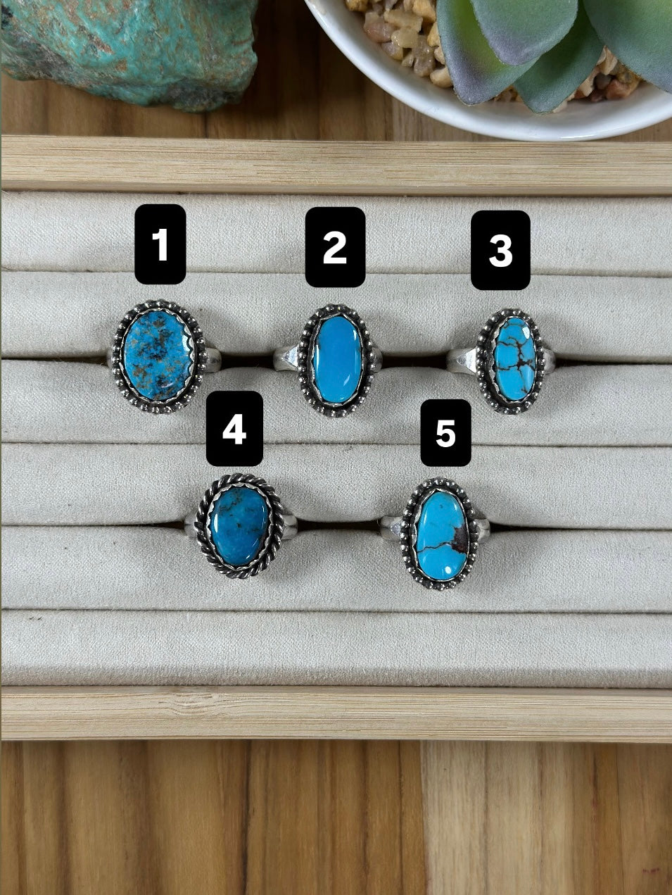 Kingman Turquoise Rings