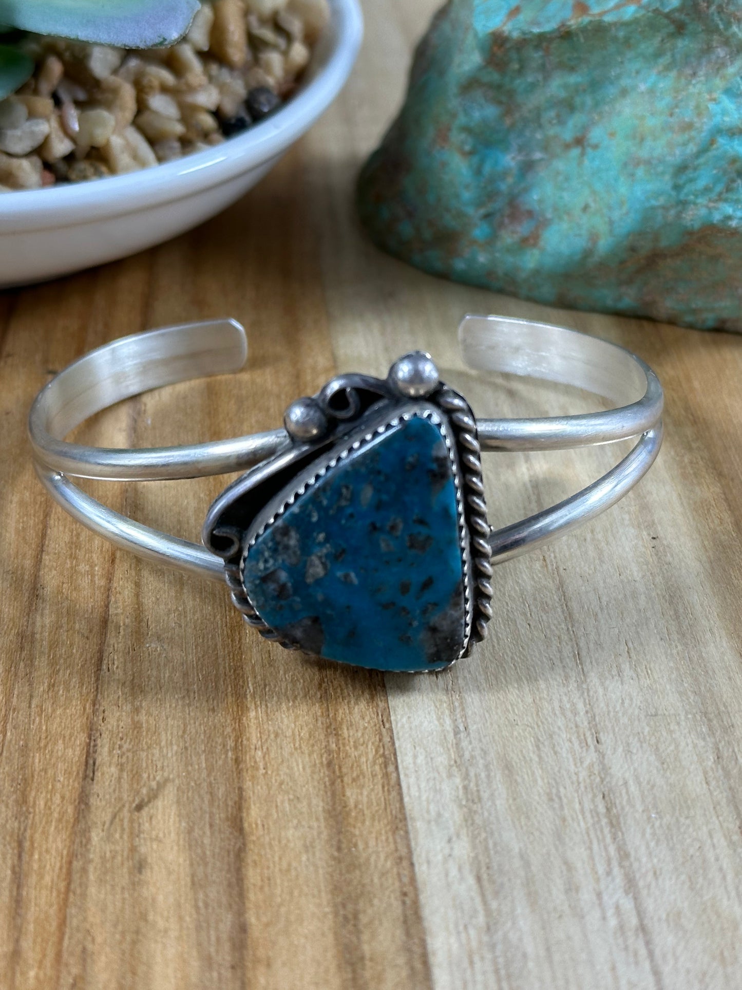 Kingman Triangle Stone Cuff