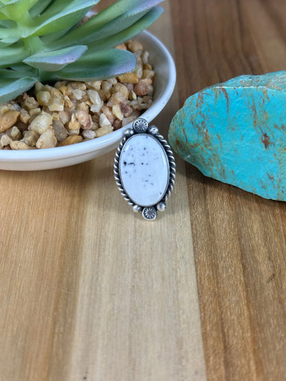 White Buffalo Oval Rings