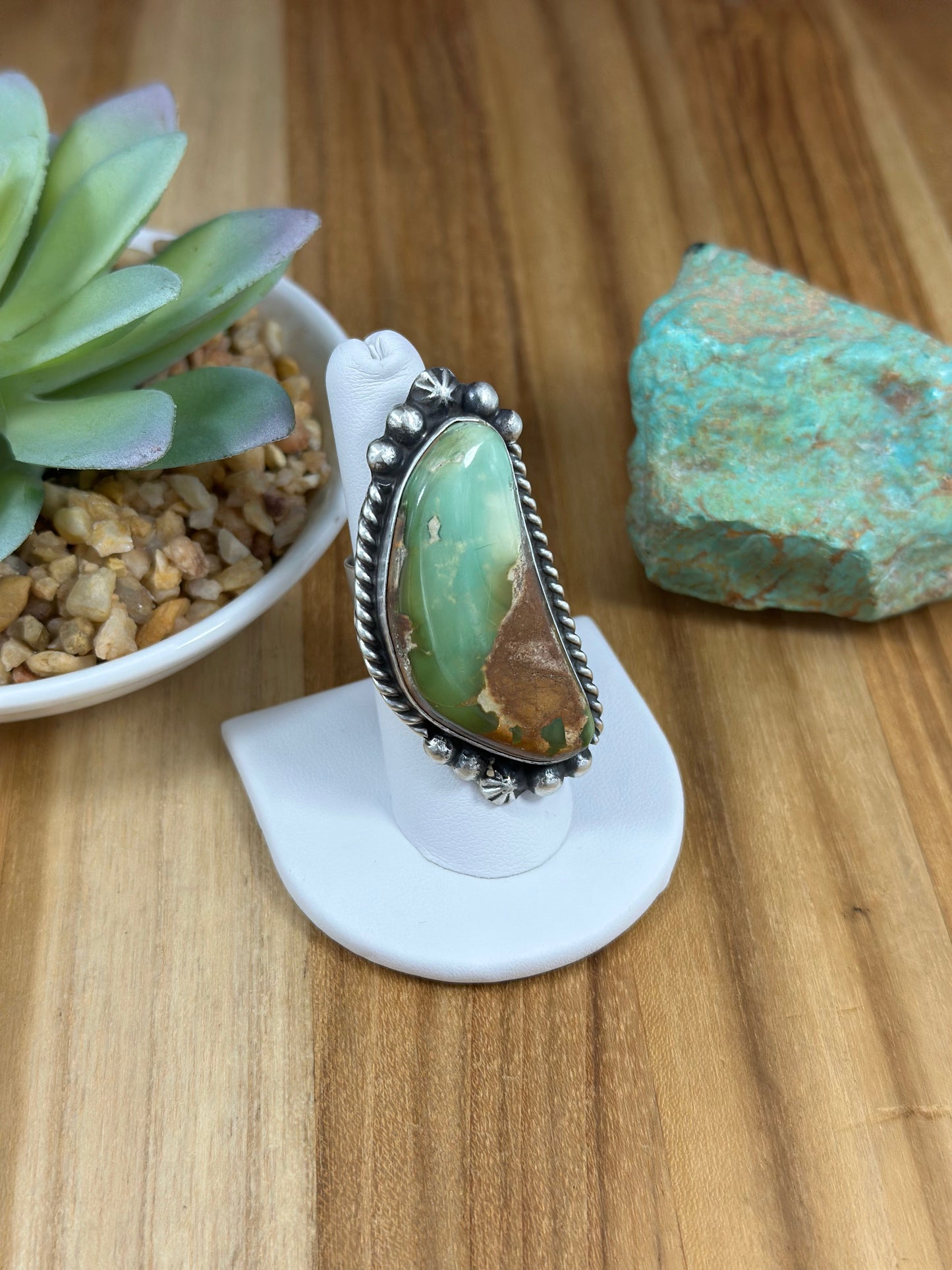 Royston Single Stone Sterling Silver Adjustable Ring