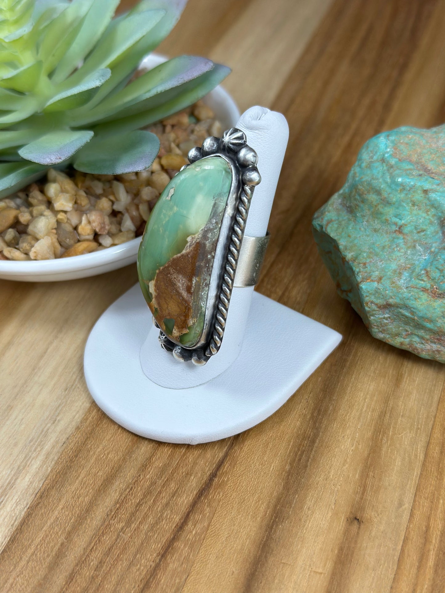 Royston Single Stone Sterling Silver Adjustable Ring