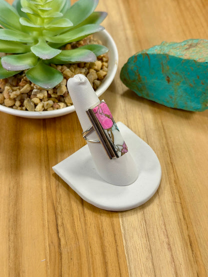 Cotton Candy Bar Sterling Silver Ring