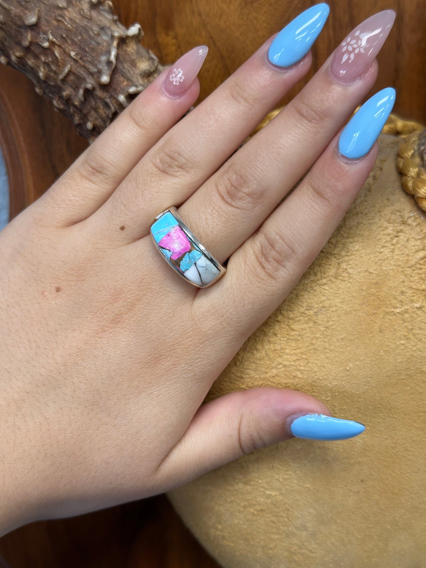 Signet Cotton Candy Inlay Rings
