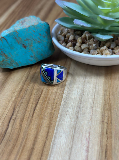 Multi Color Stone Inlay men Ring