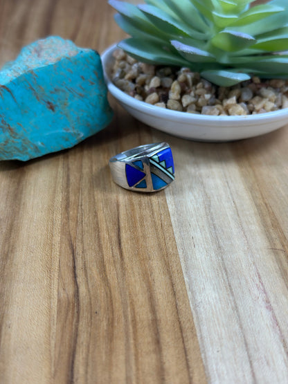 Multi Color Stone Inlay men Ring