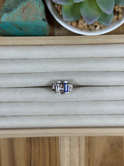 Multi Color Stone Men's Inlay Ring