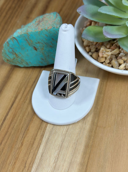 Multi Color stone Men Inly Ring