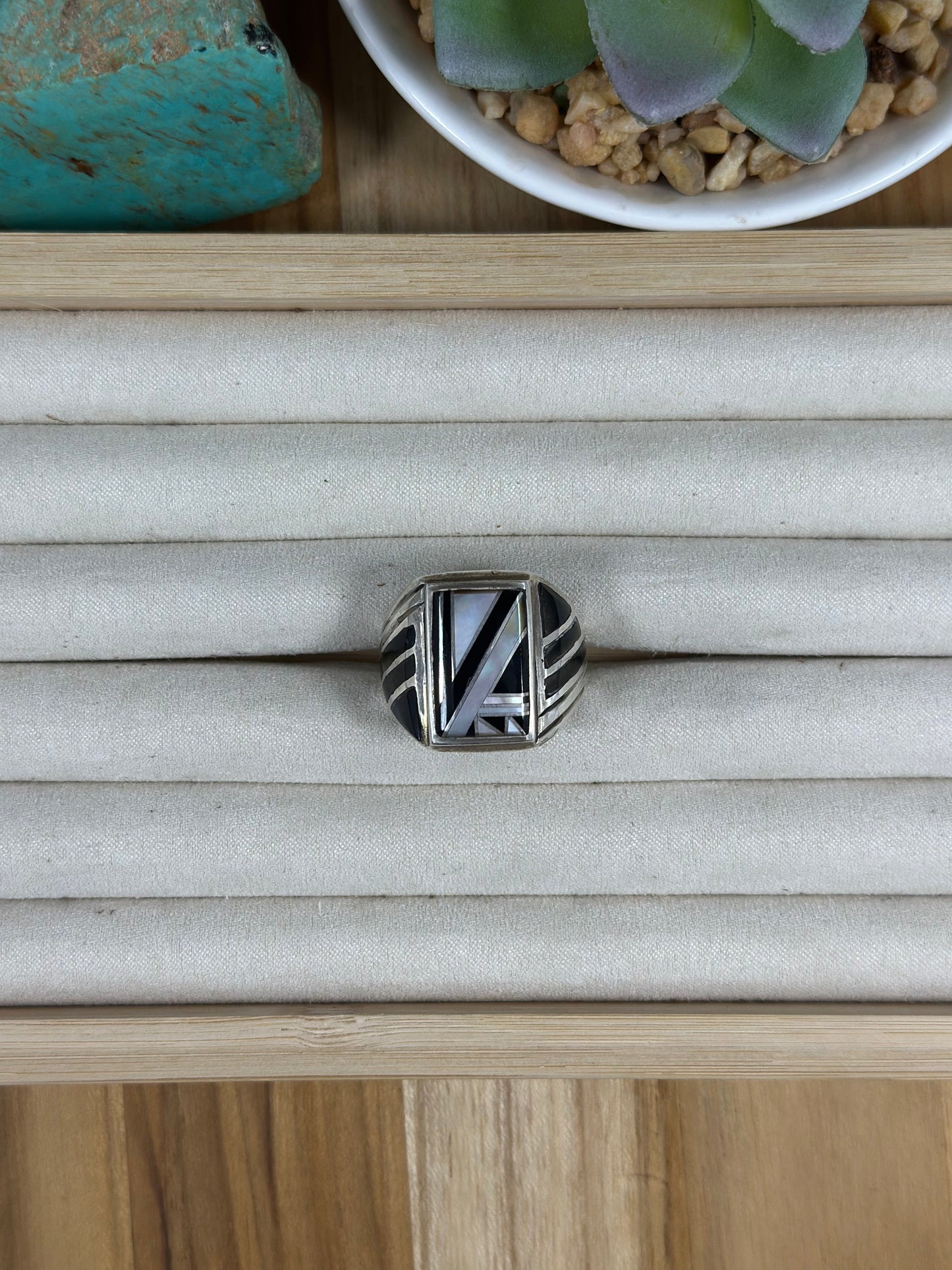 Multi Color stone Men Inly Ring