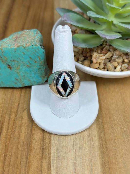 Multi Color Stone Inlay men Ring