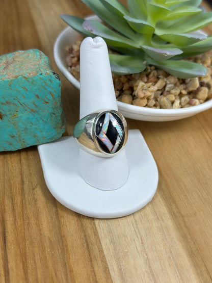 Multi Color Stone Inlay men Ring