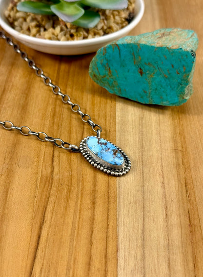 Golden Hills Single Stone Sterling Necklace
